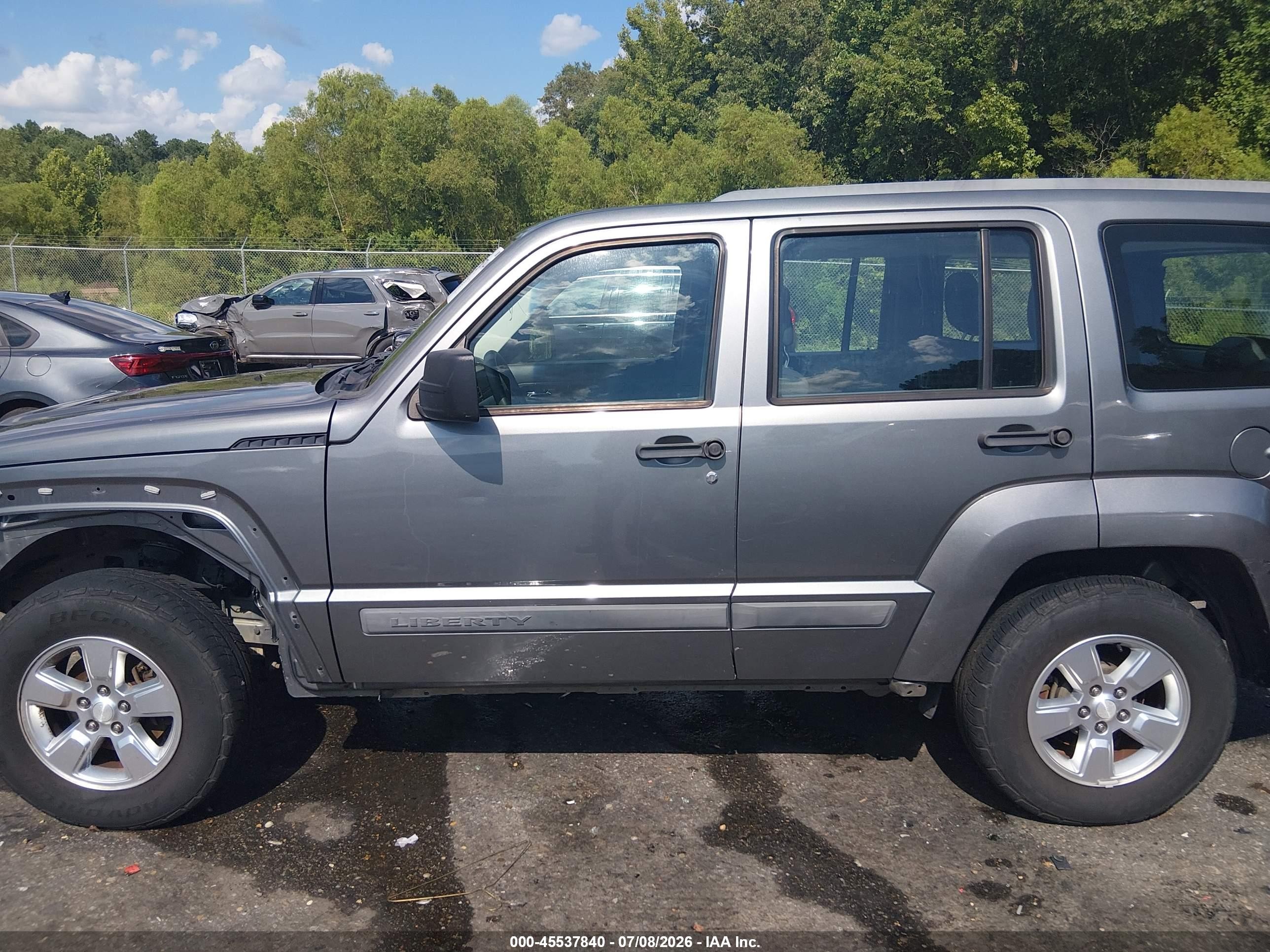 2012 Jeep Liberty Sport Gray vin: 1C4PJLAK0CW117074
