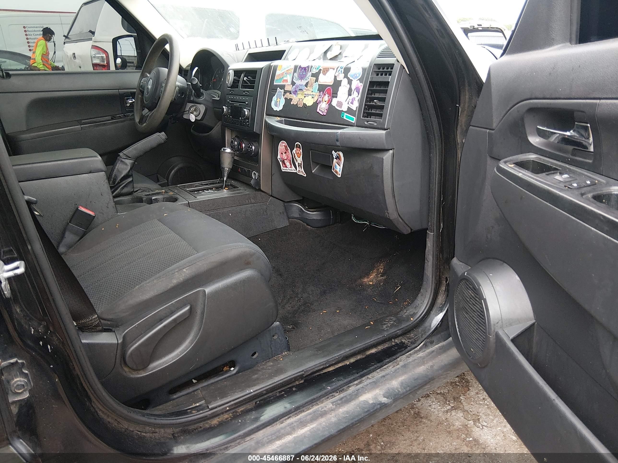 2012 Jeep Liberty Sport Black vin: 1C4PJLAK0CW148941