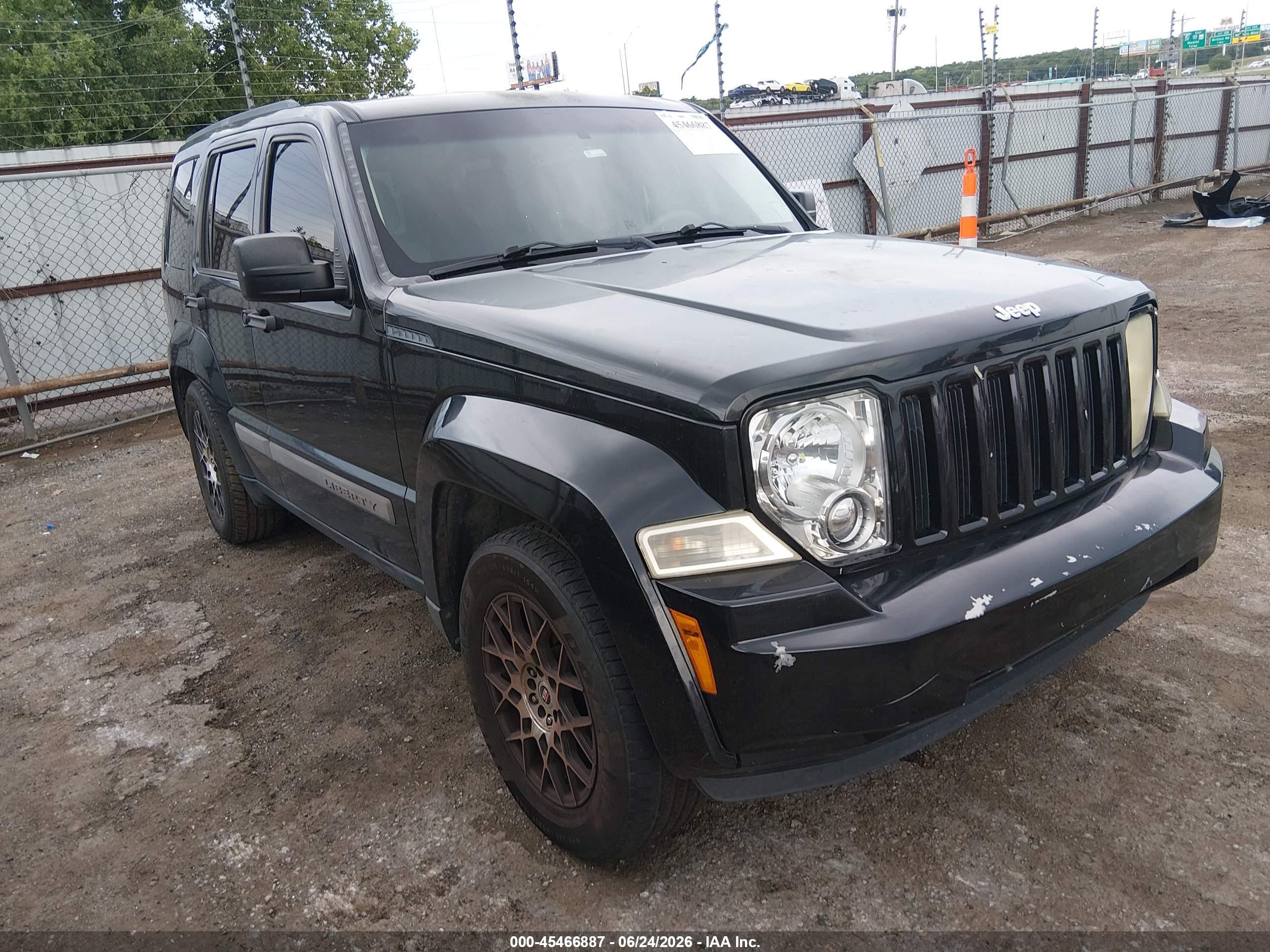 2012 Jeep Liberty Sport Black vin: 1C4PJLAK0CW148941