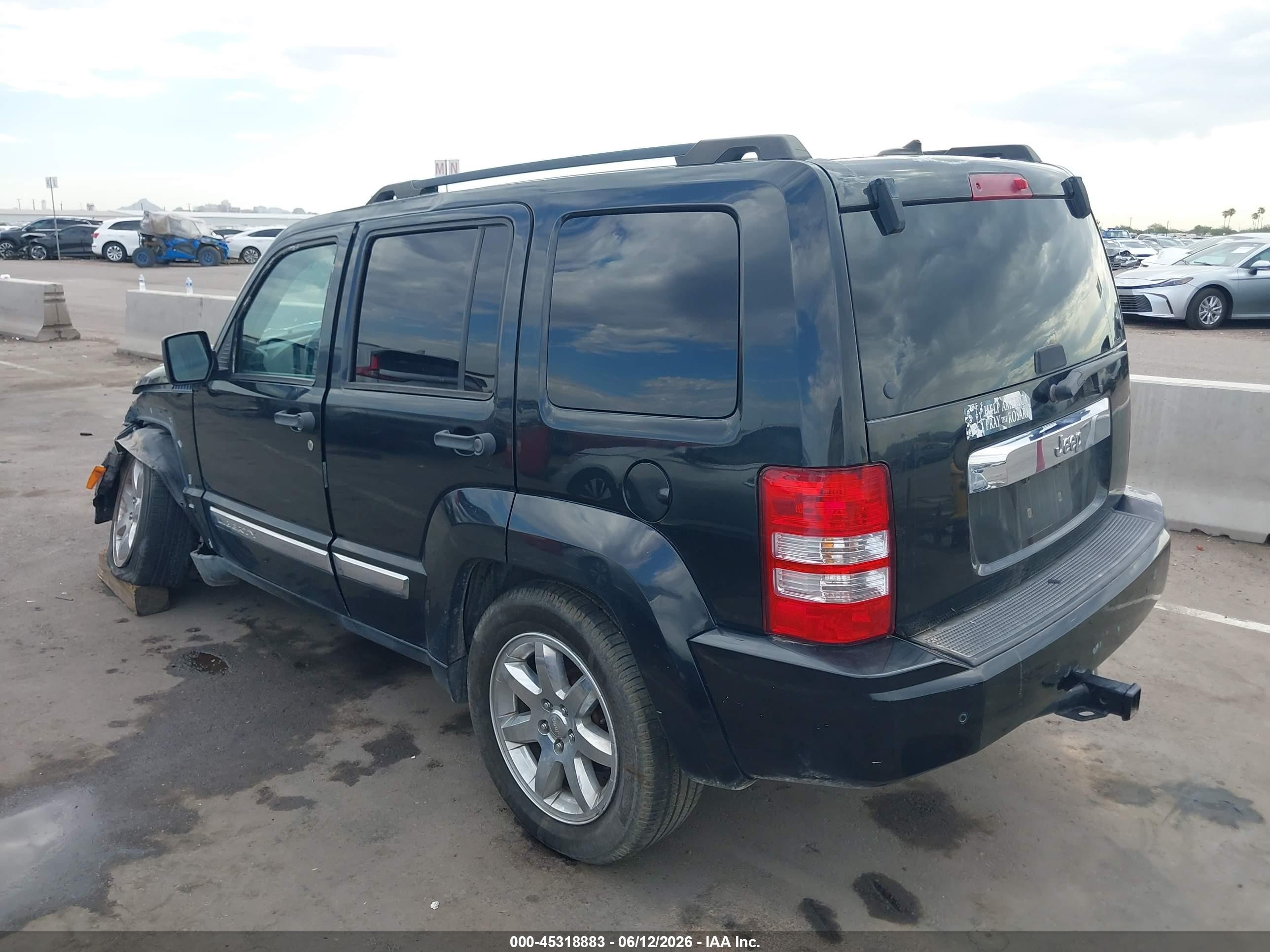 2012 Jeep Liberty Sport Black vin: 1C4PJLAK0CW168977