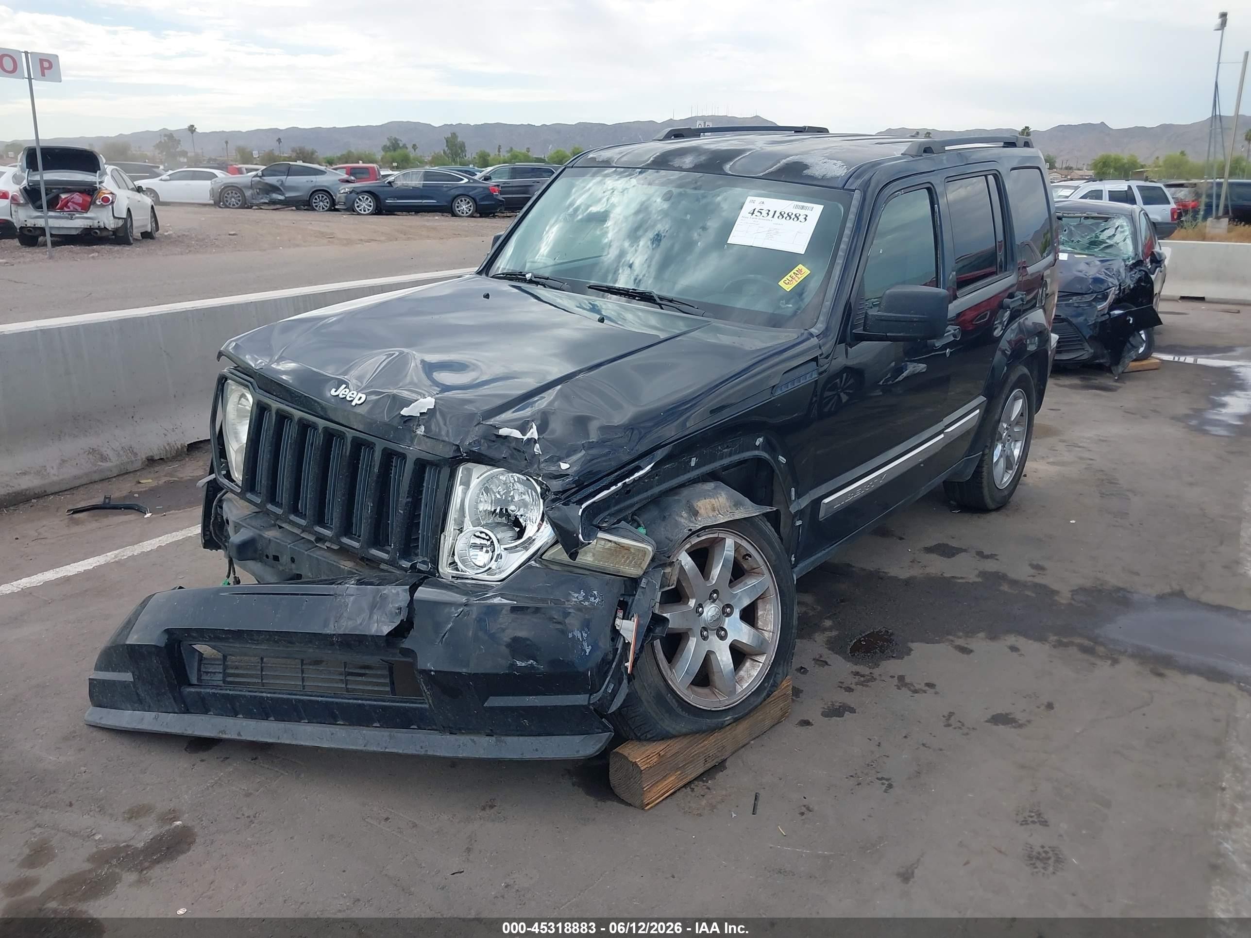 2012 Jeep Liberty Sport Black vin: 1C4PJLAK0CW168977