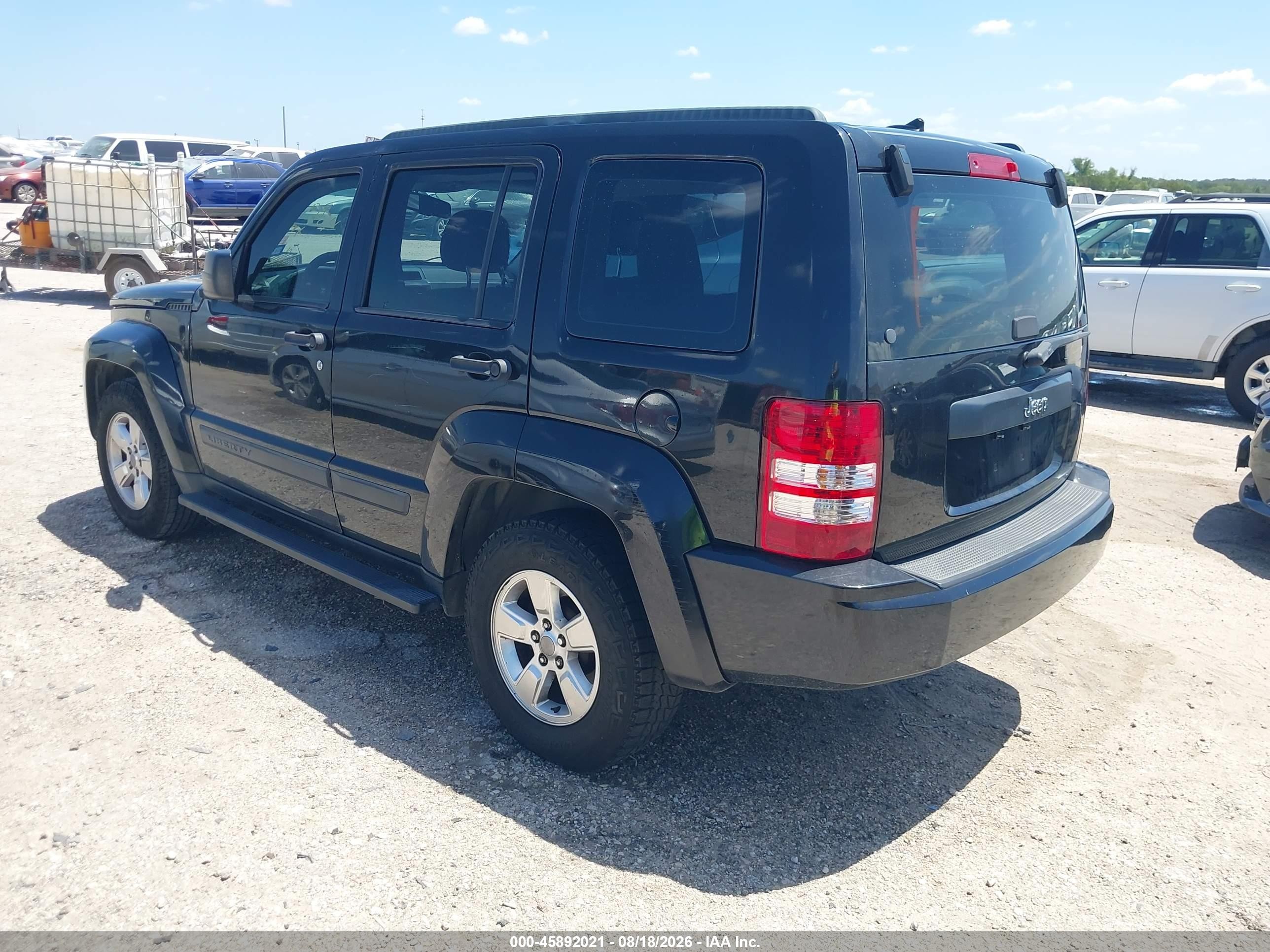 2012 Jeep Liberty Sport Черный vin: 1C4PJLAK0CW189067