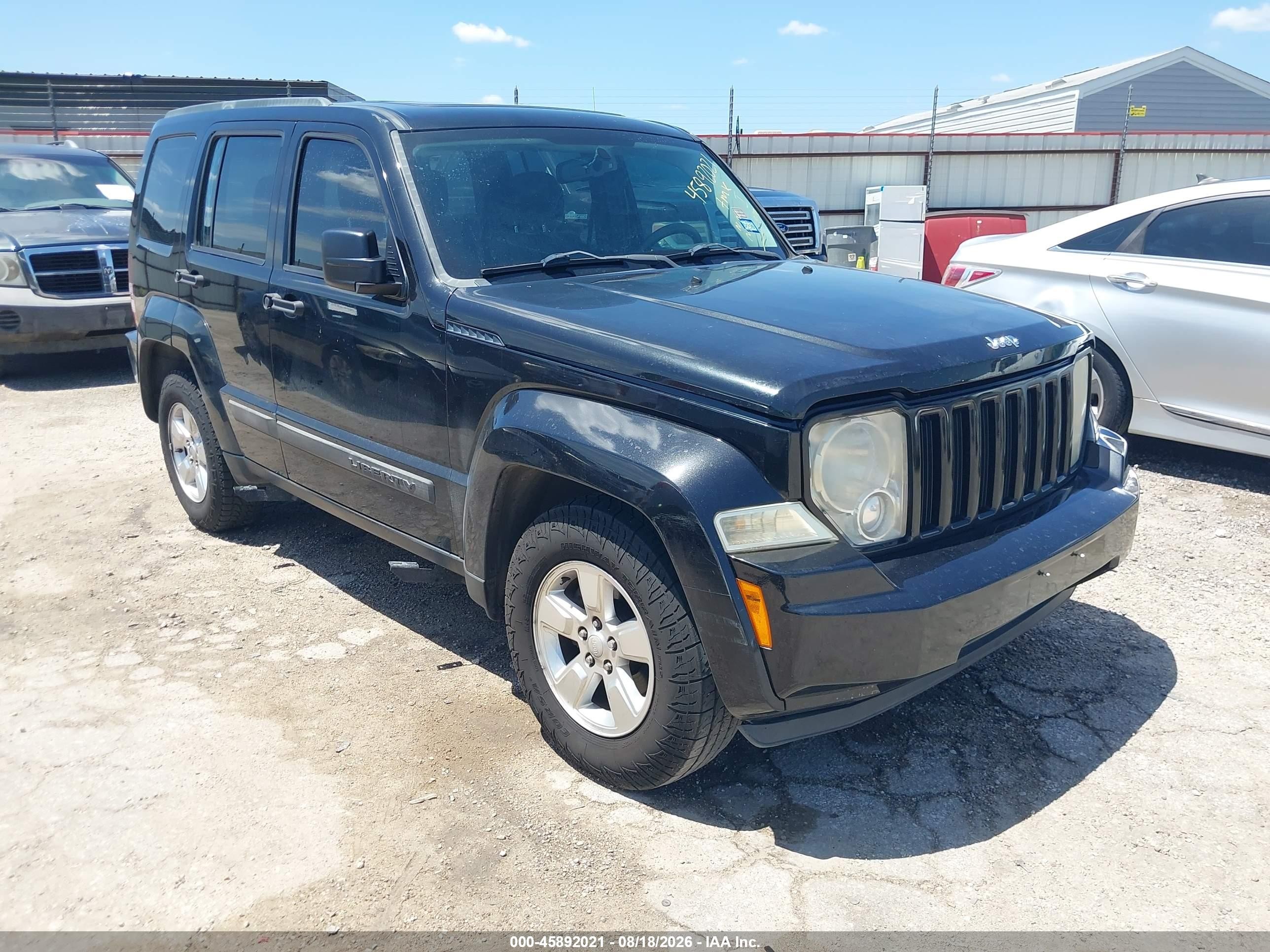 2012 Jeep Liberty Sport Черный vin: 1C4PJLAK0CW189067