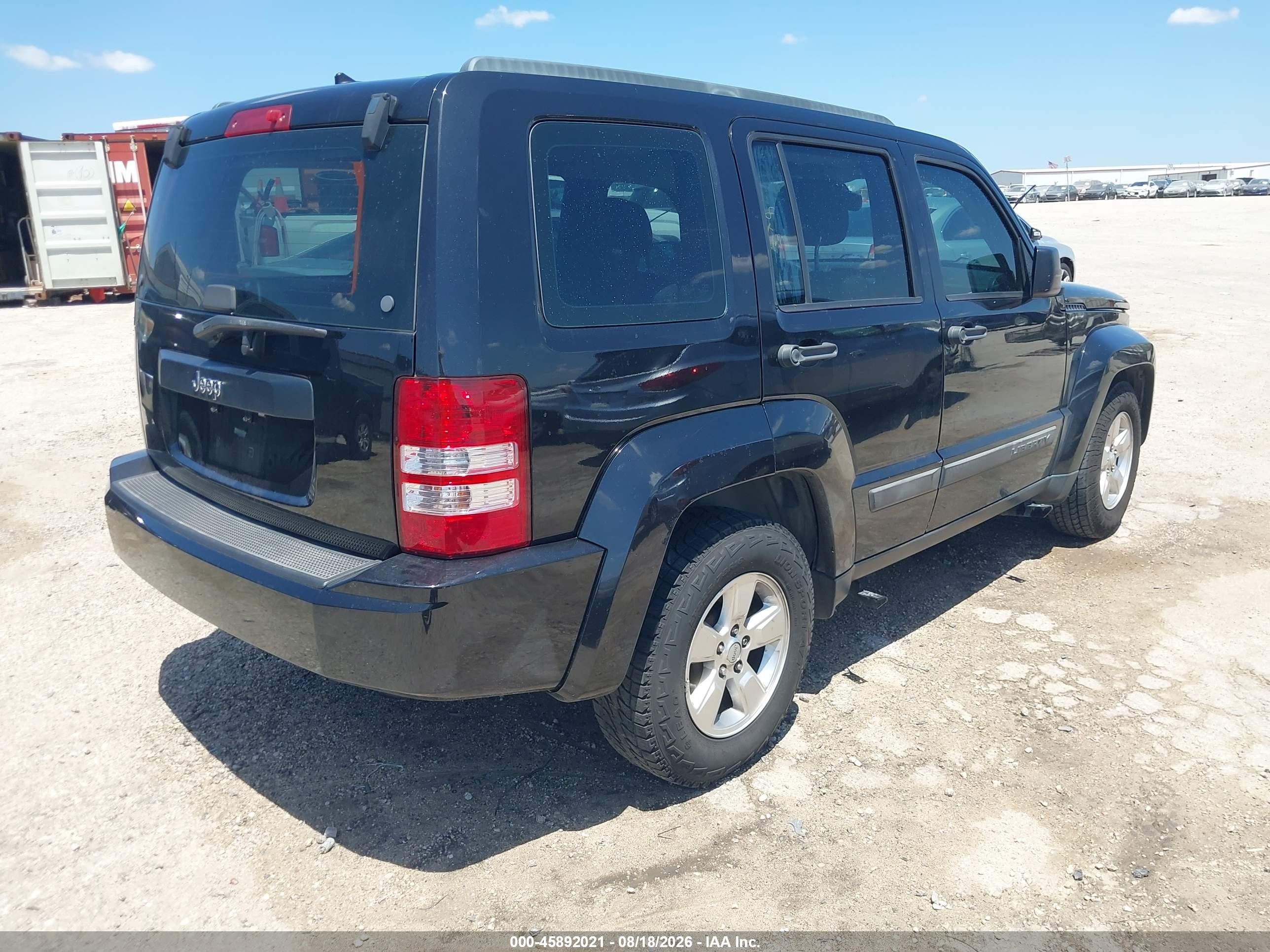 2012 Jeep Liberty Sport Черный vin: 1C4PJLAK0CW189067
