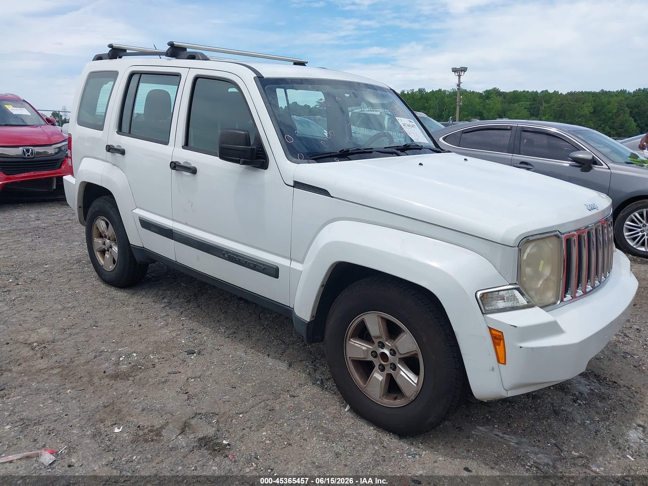 2012 Jeep Liberty Sport White vin: 1C4PJLAK2CW178846