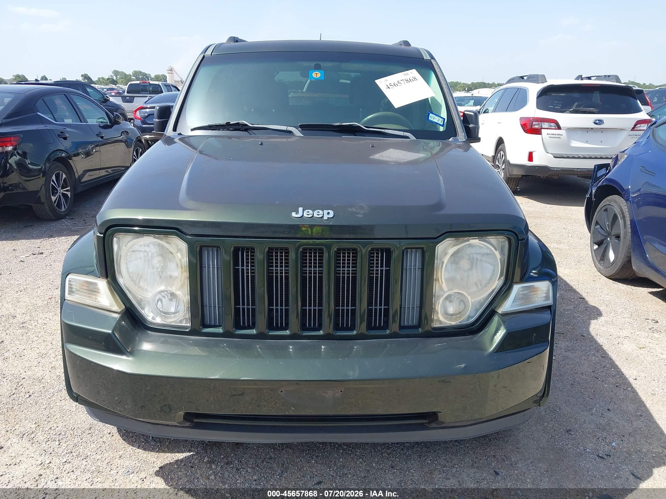 2012 Jeep Liberty Sport Green vin: 1C4PJLAK3CW100608