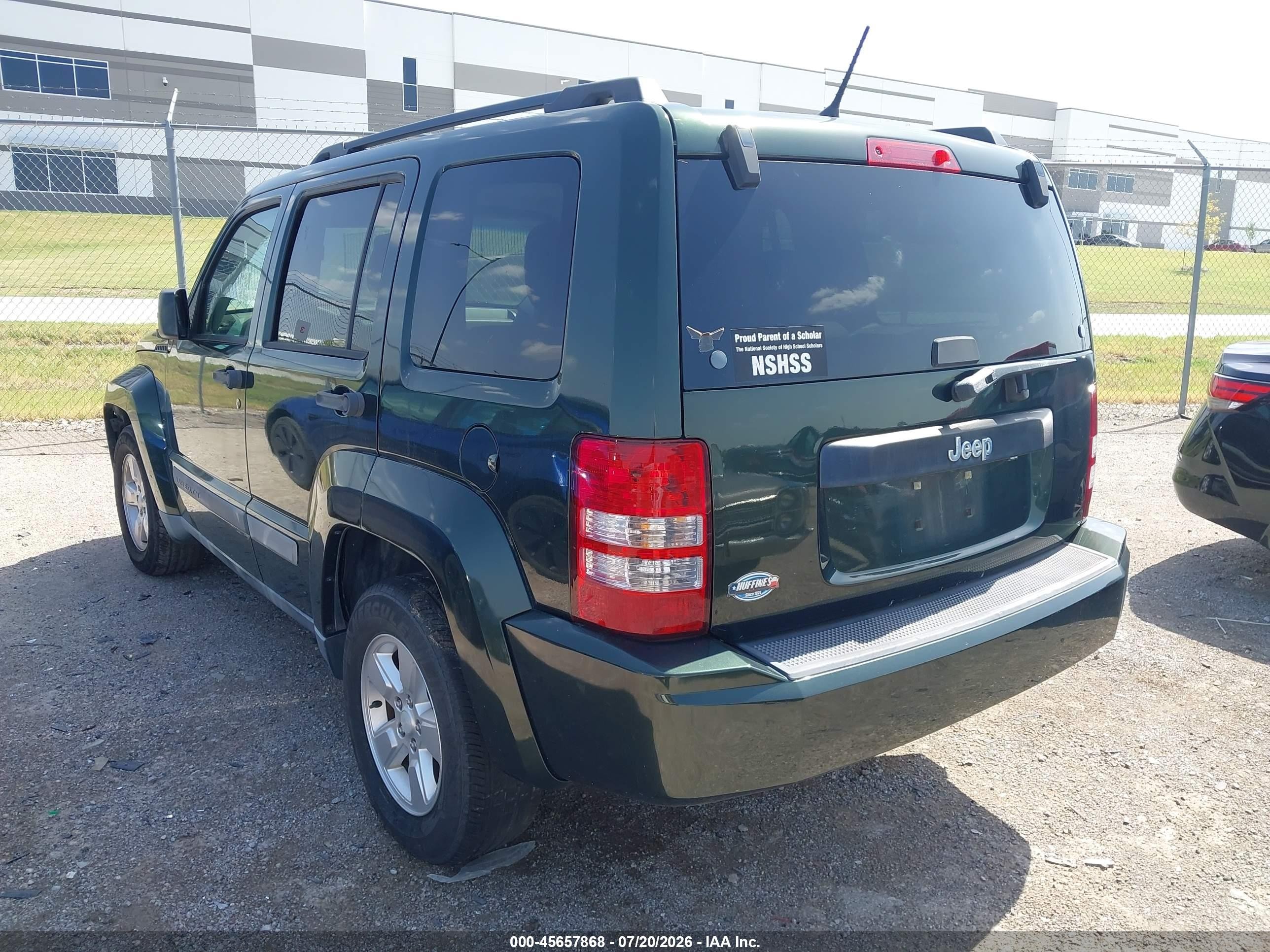 2012 Jeep Liberty Sport Green vin: 1C4PJLAK3CW100608