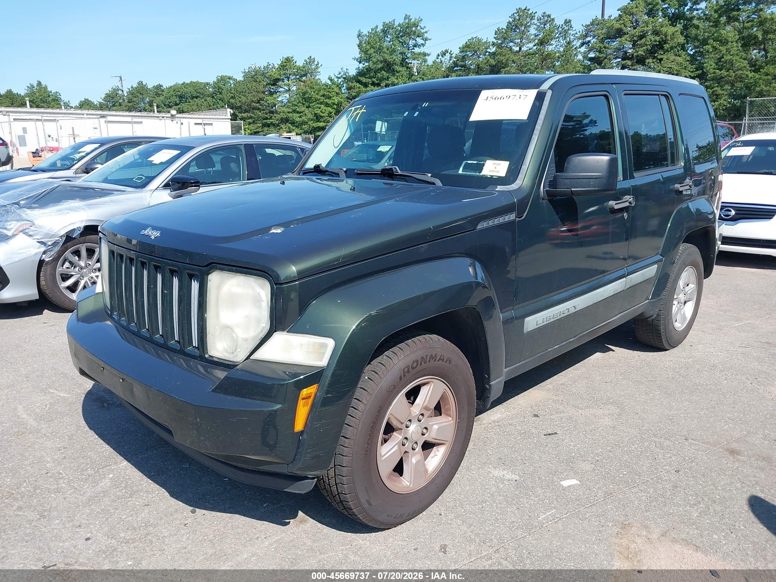2012 Jeep Liberty Sport Green vin: 1C4PJLAK4CW101153