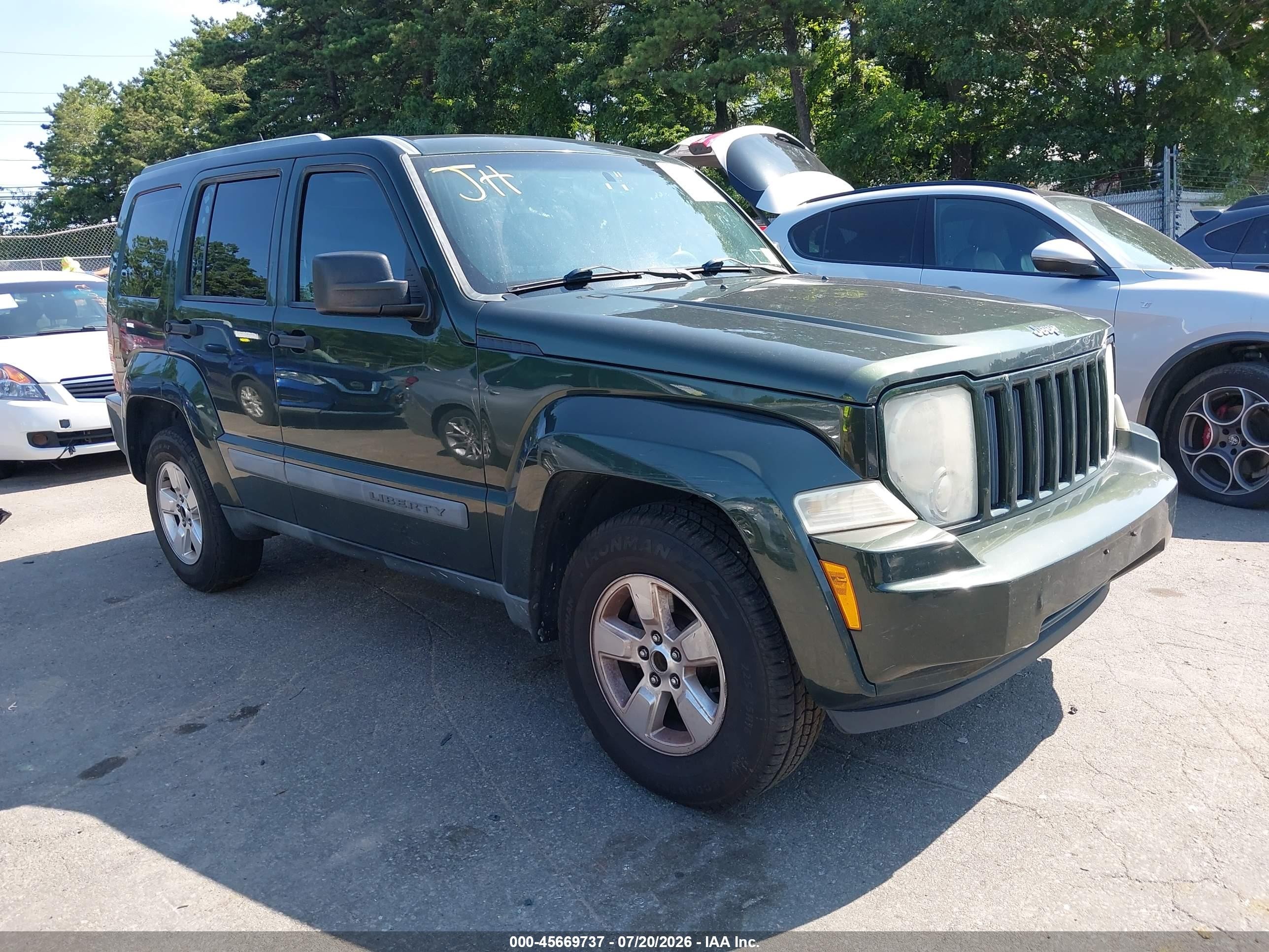 2012 Jeep Liberty Sport Green vin: 1C4PJLAK4CW101153
