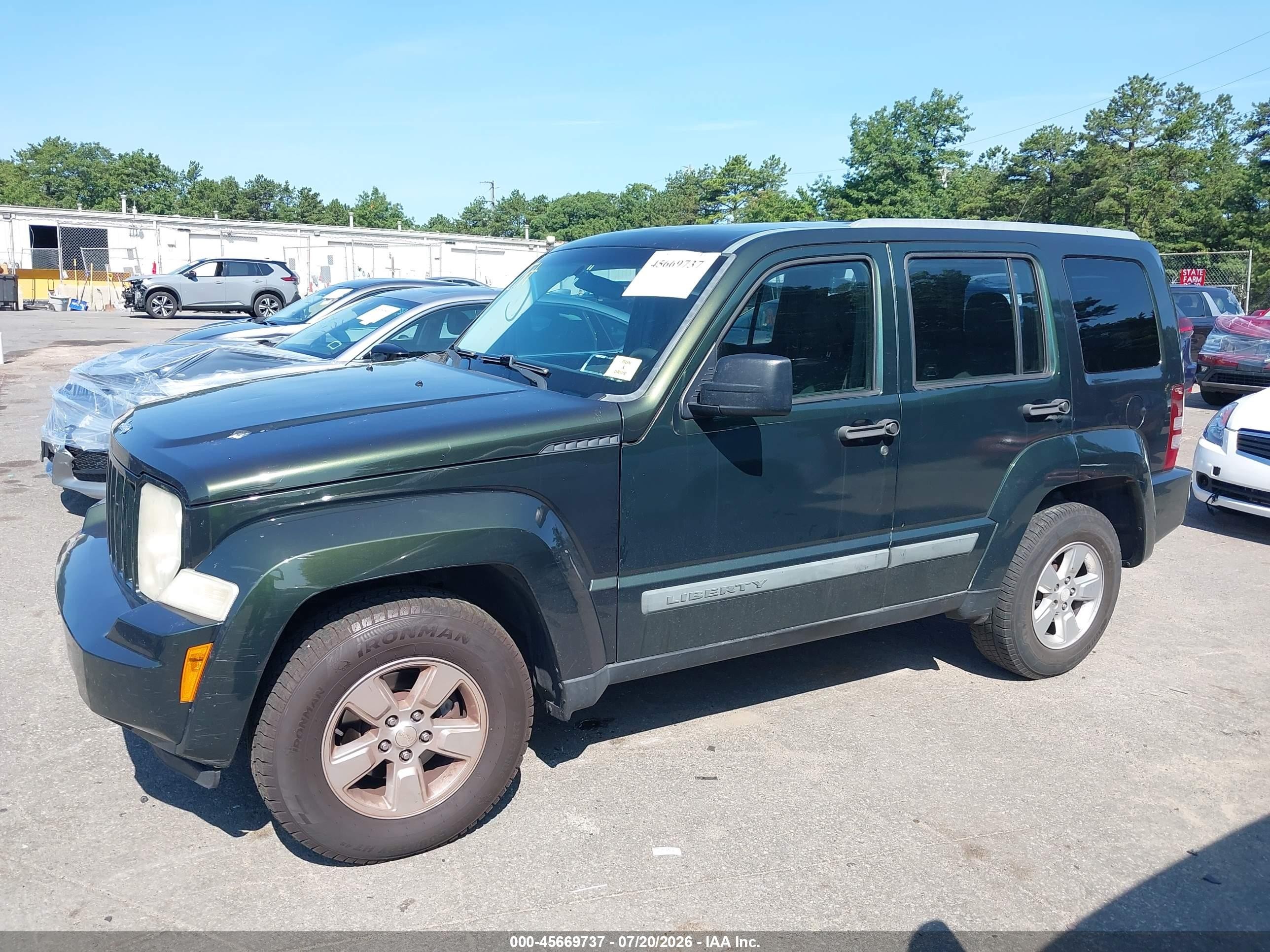2012 Jeep Liberty Sport Green vin: 1C4PJLAK4CW101153