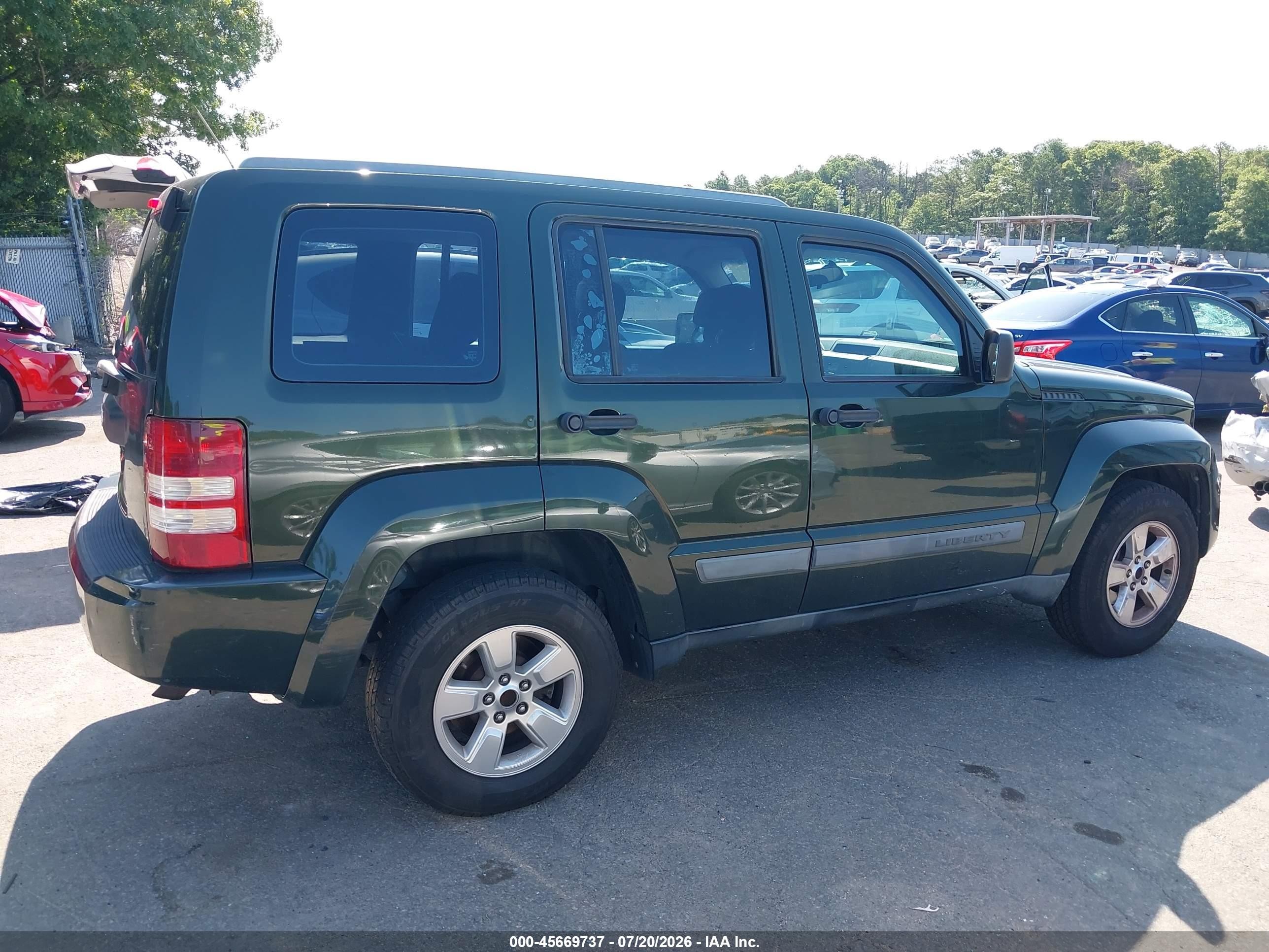 2012 Jeep Liberty Sport Green vin: 1C4PJLAK4CW101153