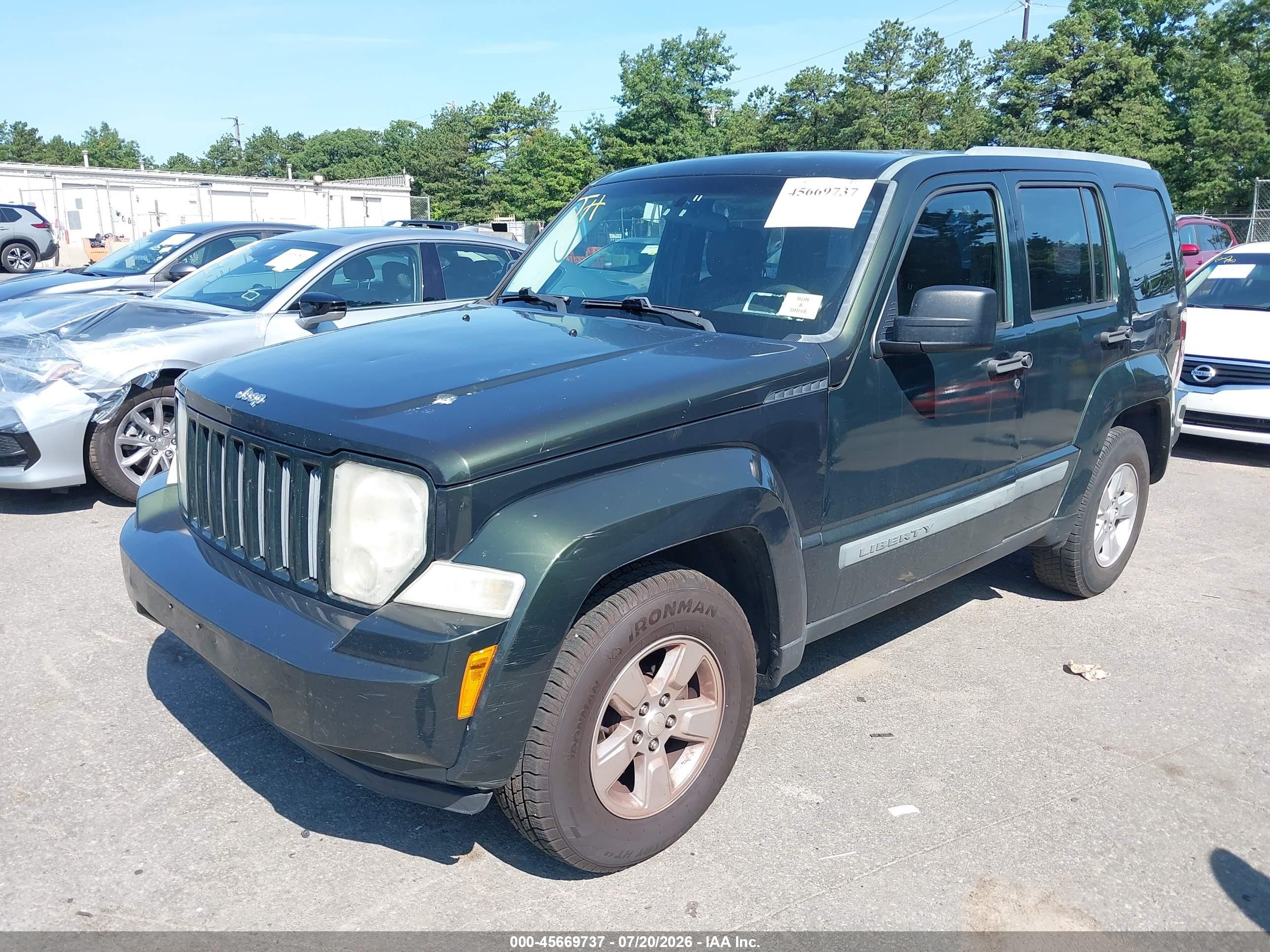 2012 Jeep Liberty Sport Green vin: 1C4PJLAK4CW101153