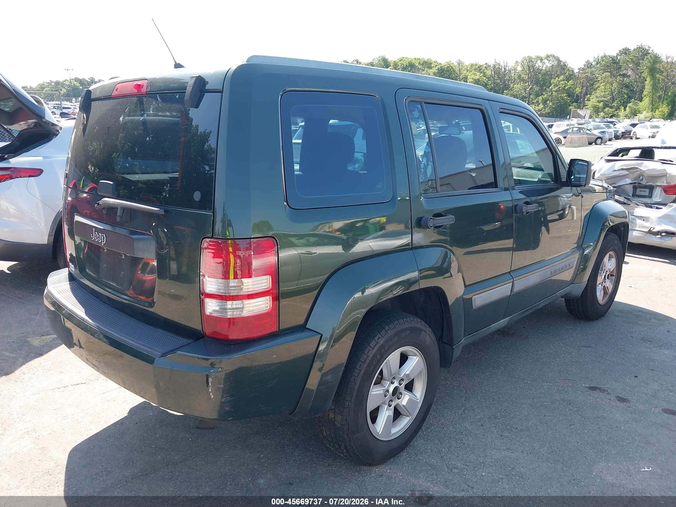 2012 Jeep Liberty Sport Green vin: 1C4PJLAK4CW101153
