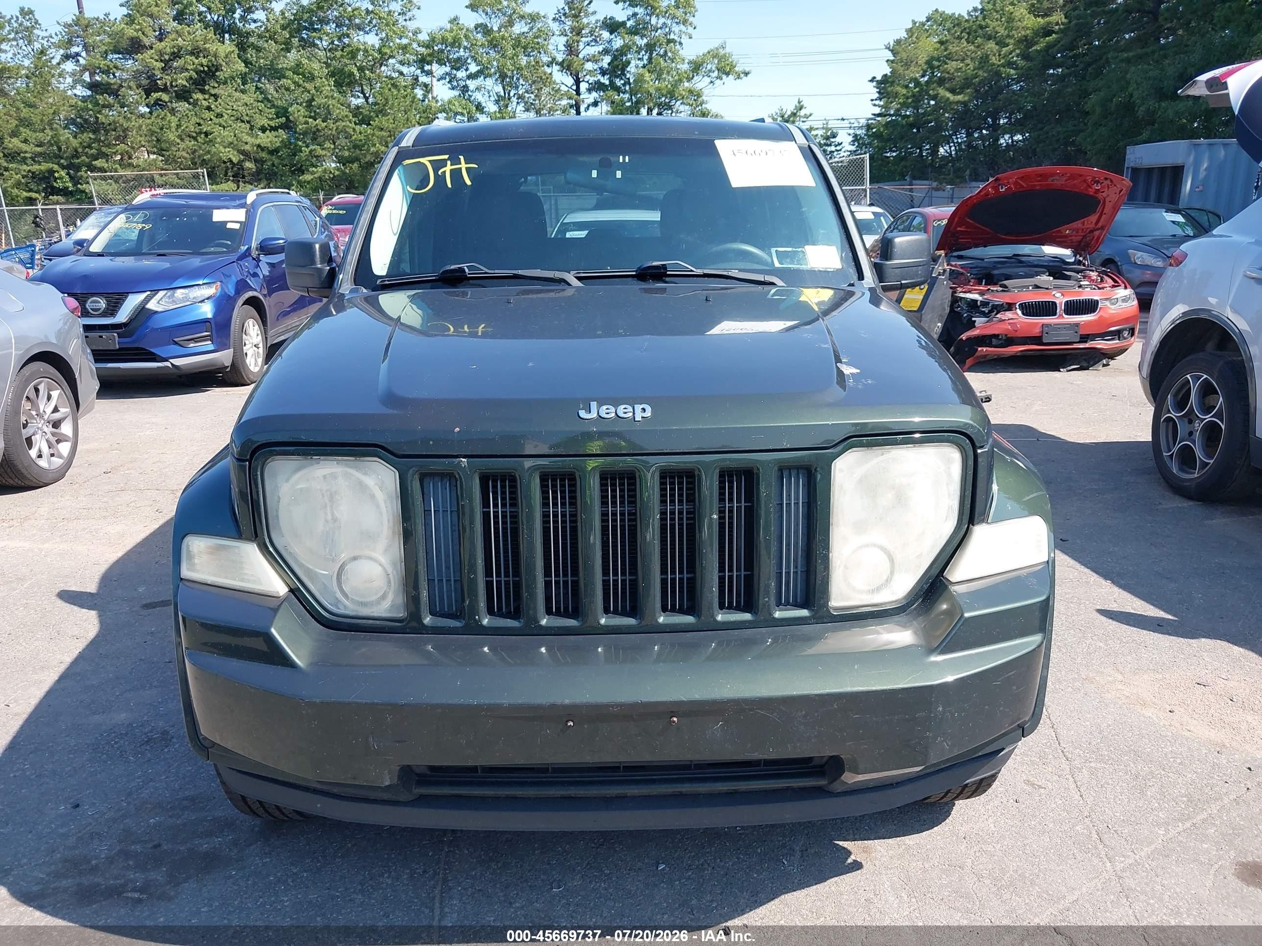 2012 Jeep Liberty Sport Green vin: 1C4PJLAK4CW101153