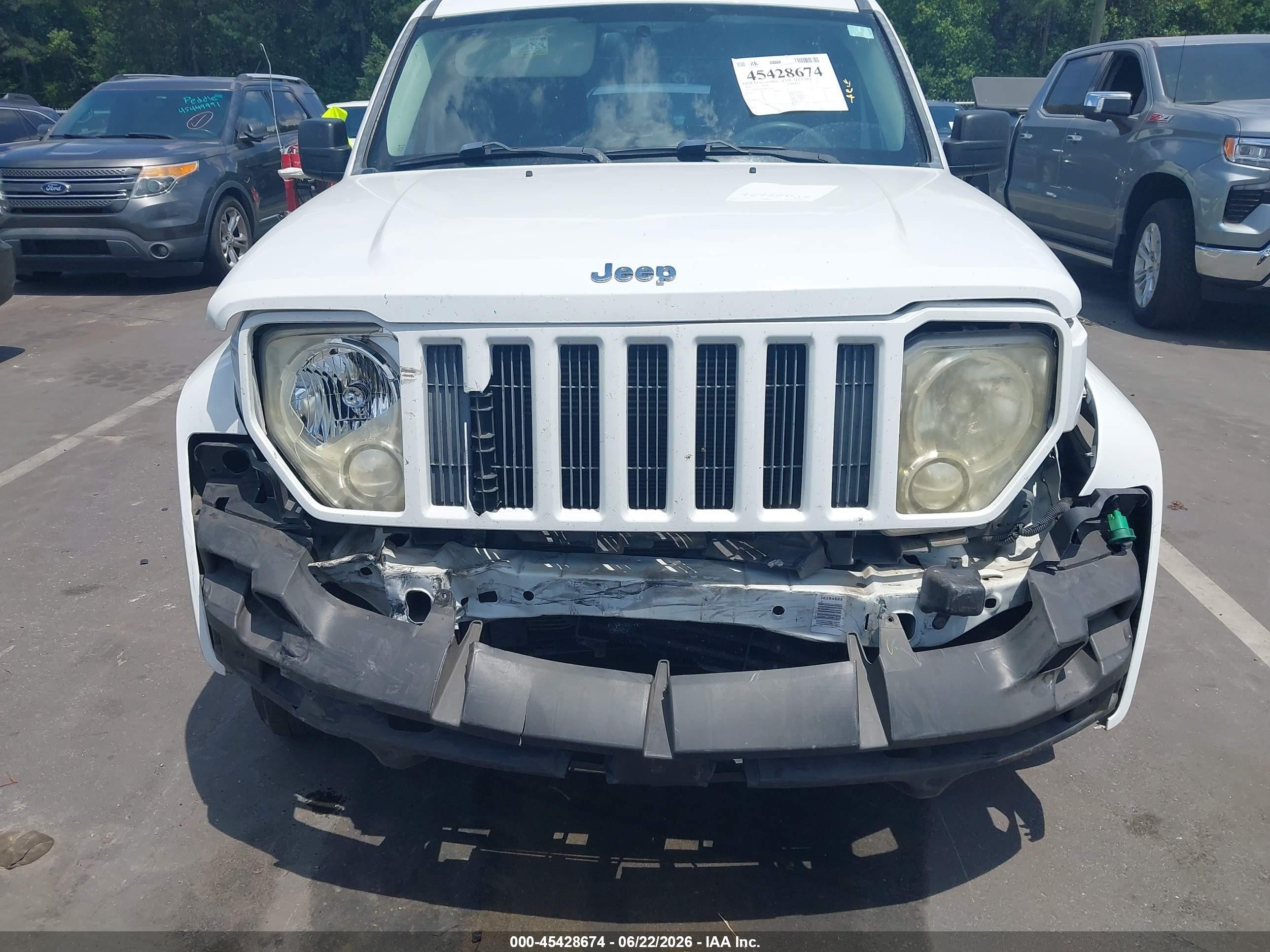 2012 Jeep Liberty Sport White vin: 1C4PJLAK4CW122438