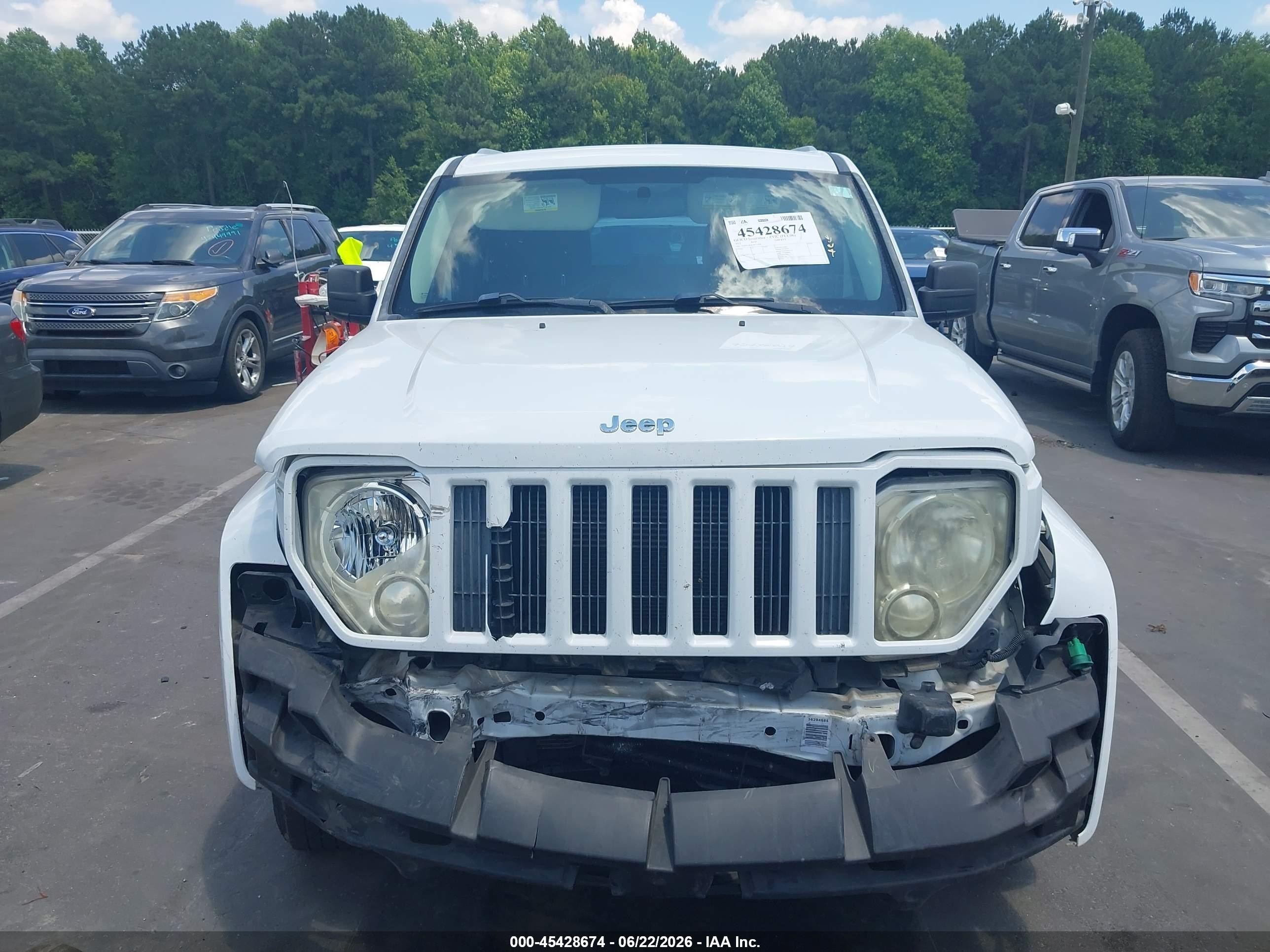 2012 Jeep Liberty Sport White vin: 1C4PJLAK4CW122438