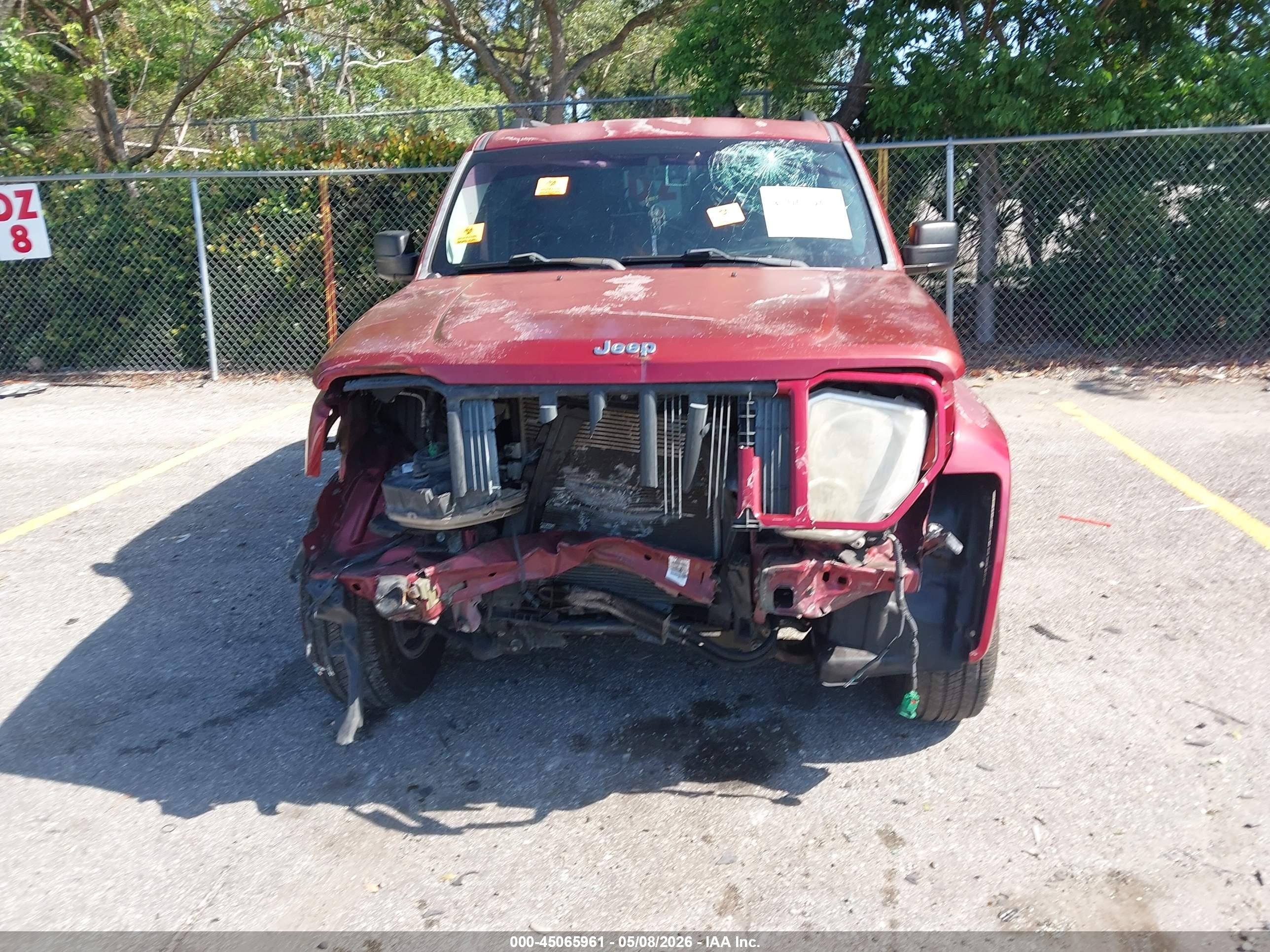 2012 Jeep Liberty Sport Burgundy vin: 1C4PJLAK5CW124795