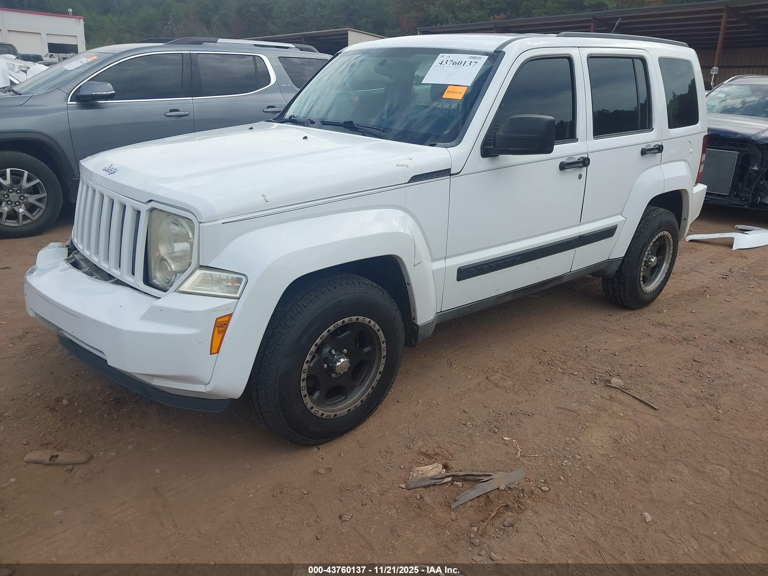 2012 Jeep Liberty Sport White vin: 1C4PJLAK7CW110493
