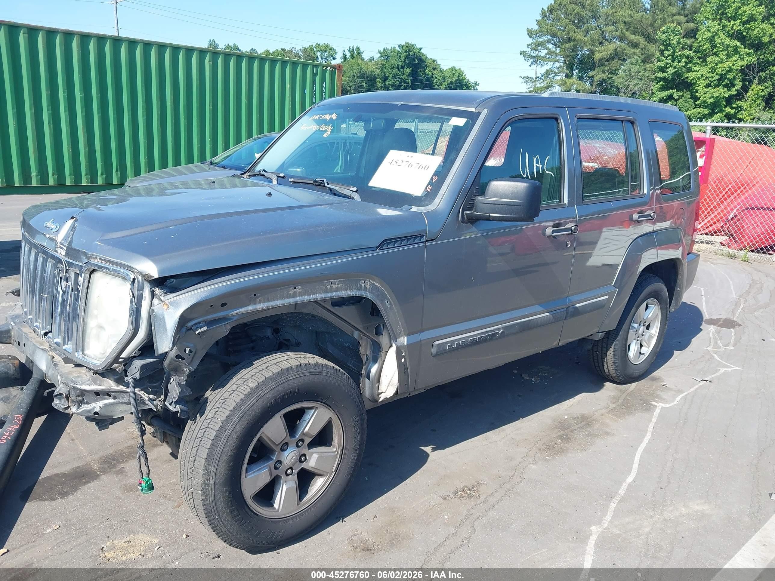2012 Jeep Liberty Sport Gray vin: 1C4PJLAK7CW158883