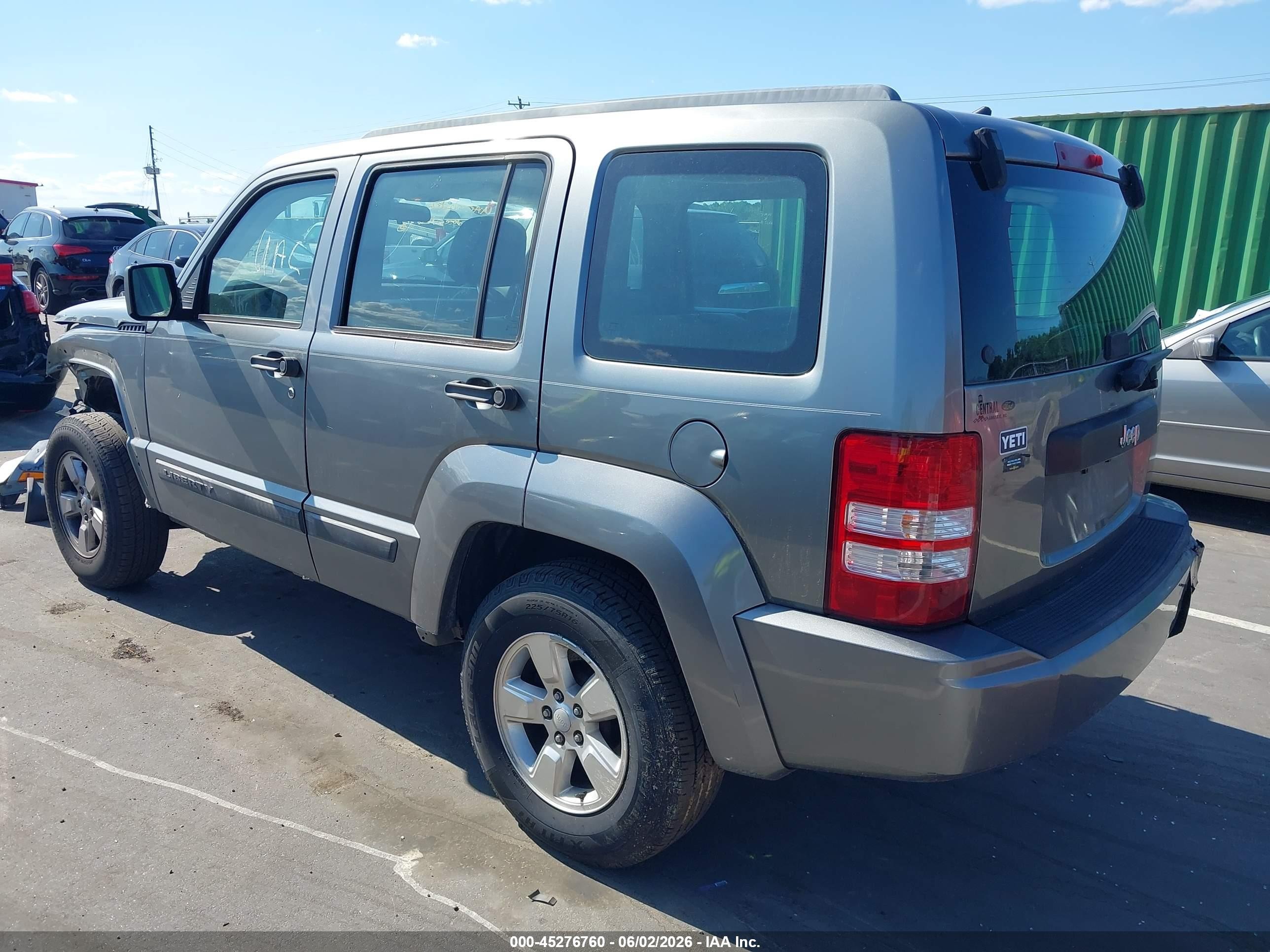 2012 Jeep Liberty Sport Gray vin: 1C4PJLAK7CW158883