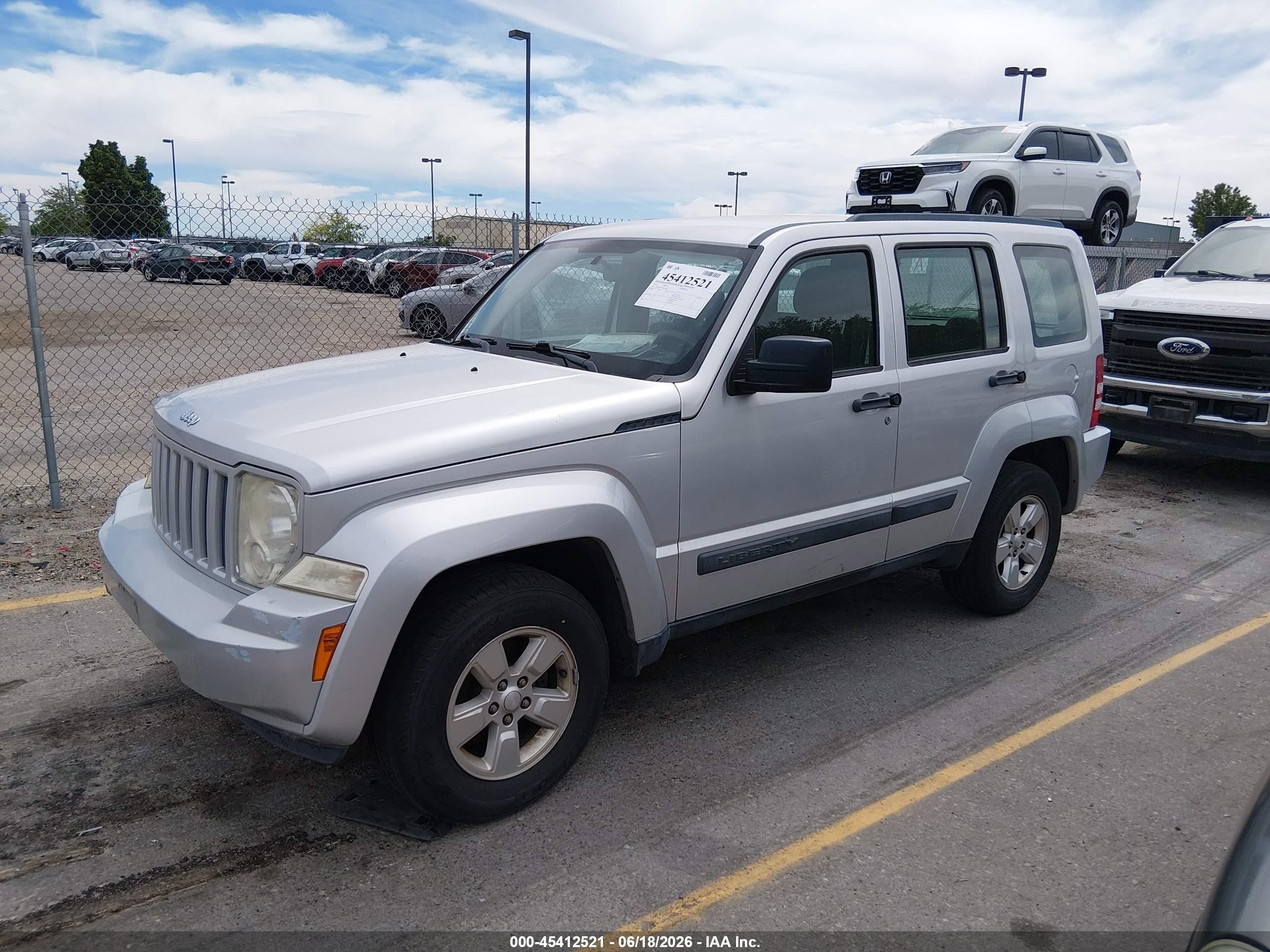 2012 Jeep Liberty Sport Silver vin: 1C4PJLAK7CW213655