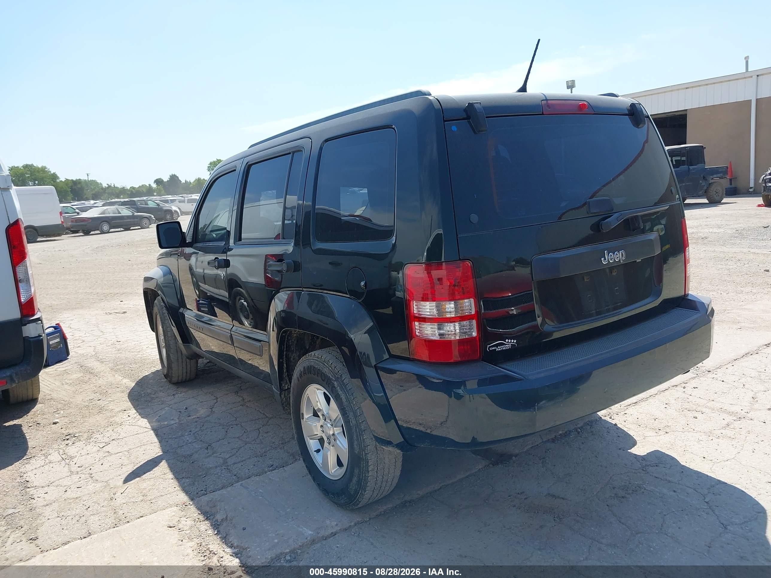 2012 Jeep Liberty Sport Black vin: 1C4PJLAK8CW188958