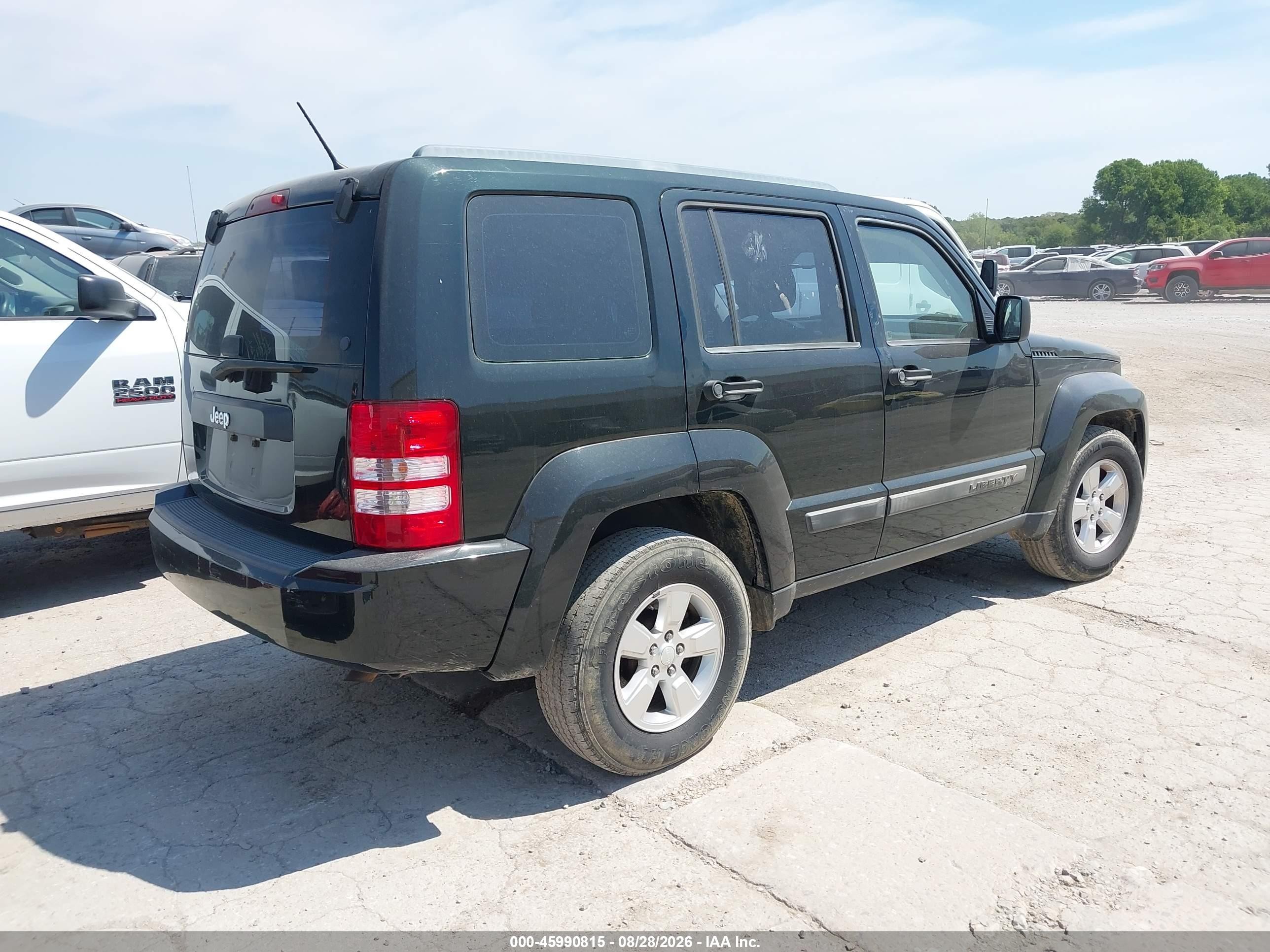 2012 Jeep Liberty Sport Black vin: 1C4PJLAK8CW188958