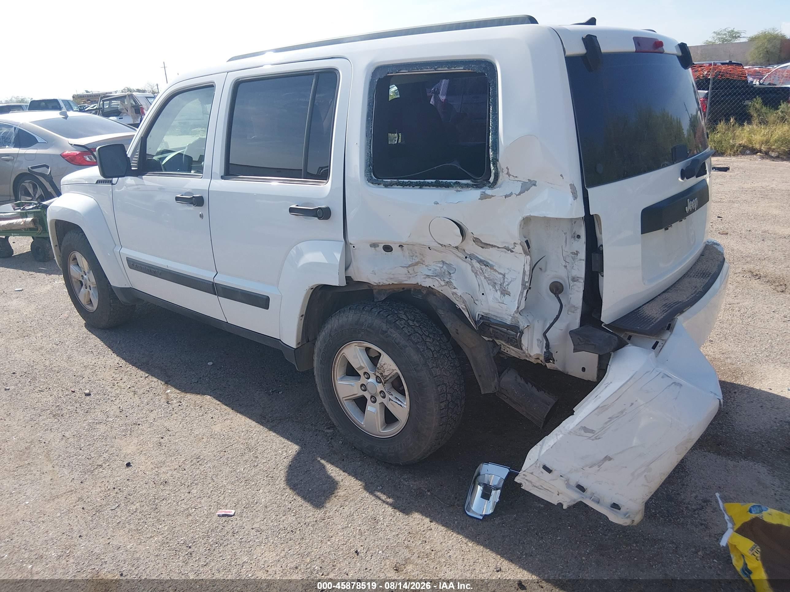 2012 Jeep Liberty Sport Белый vin: 1C4PJLAK9CW213611