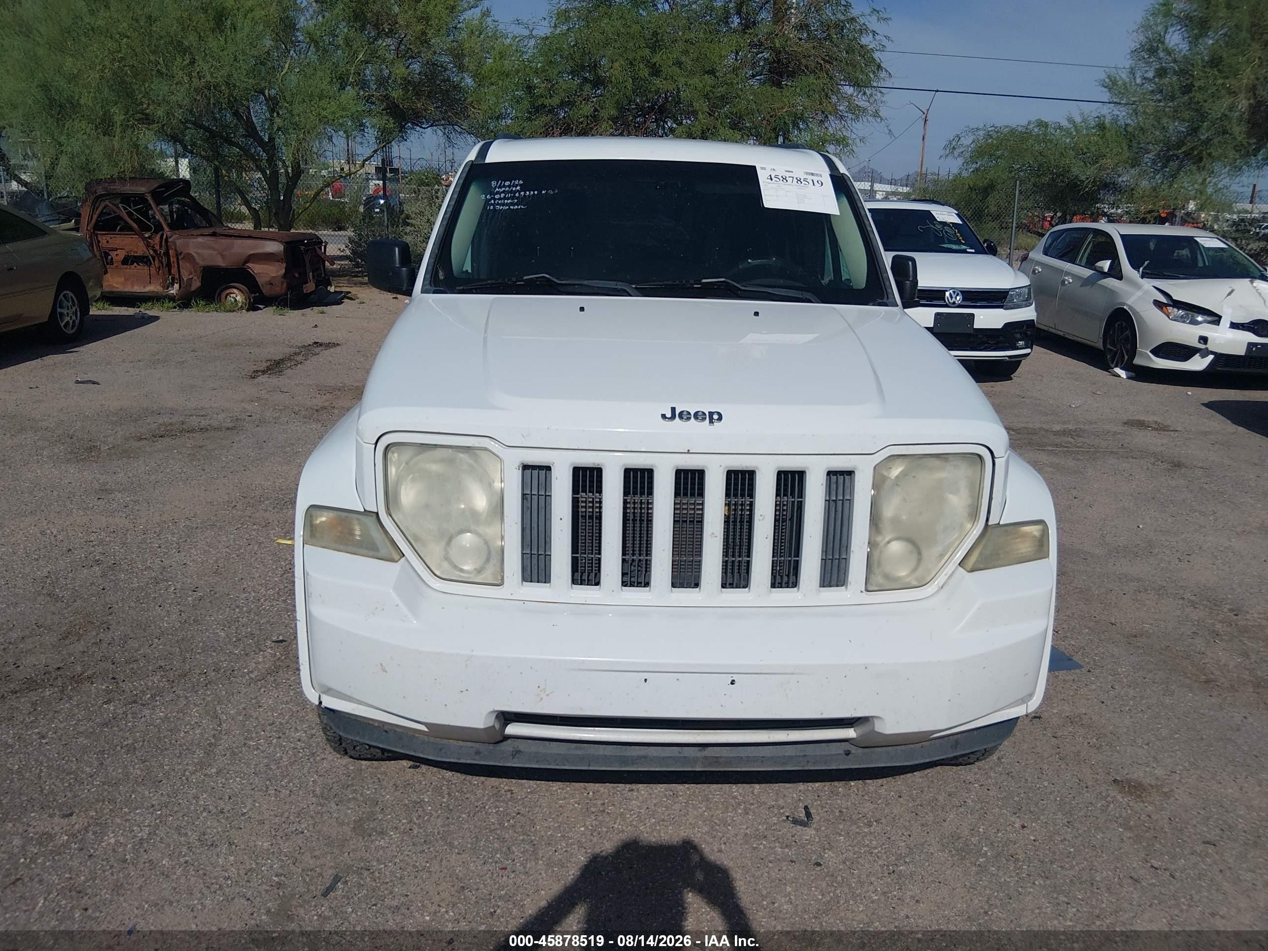 2012 Jeep Liberty Sport Белый vin: 1C4PJLAK9CW213611