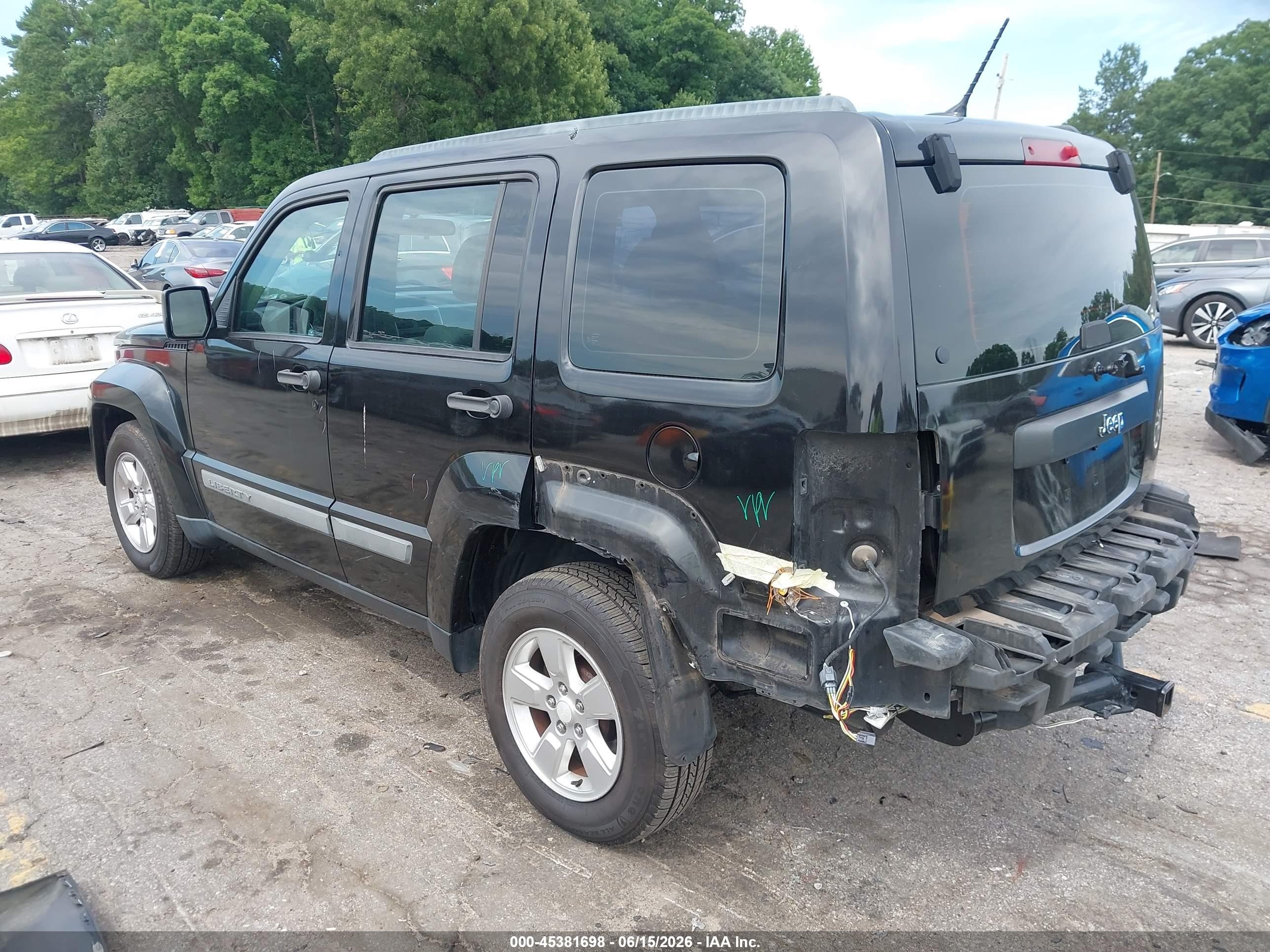 2012 Jeep Liberty Sport Black vin: 1C4PJLAKXCW157484