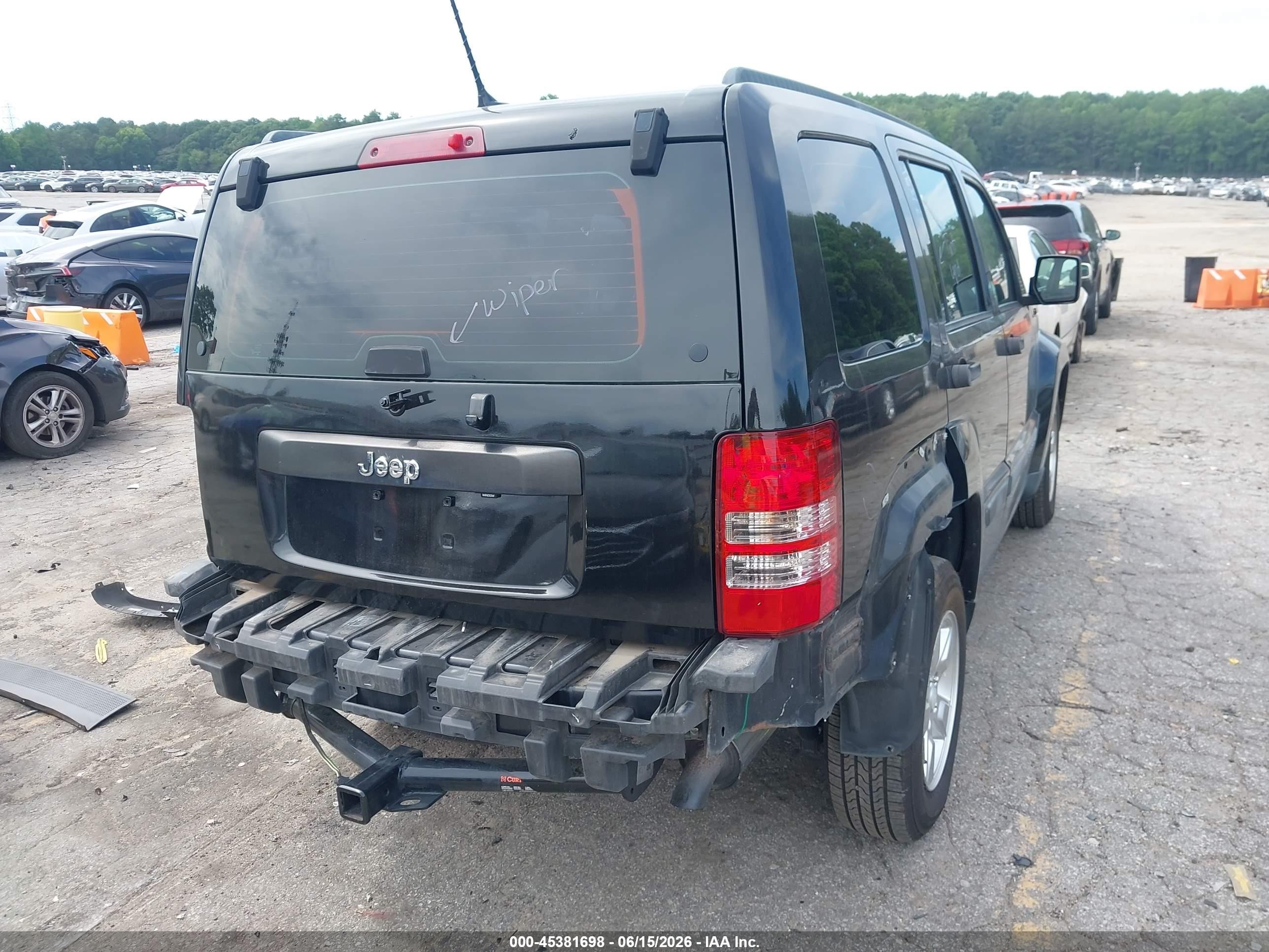 2012 Jeep Liberty Sport Black vin: 1C4PJLAKXCW157484