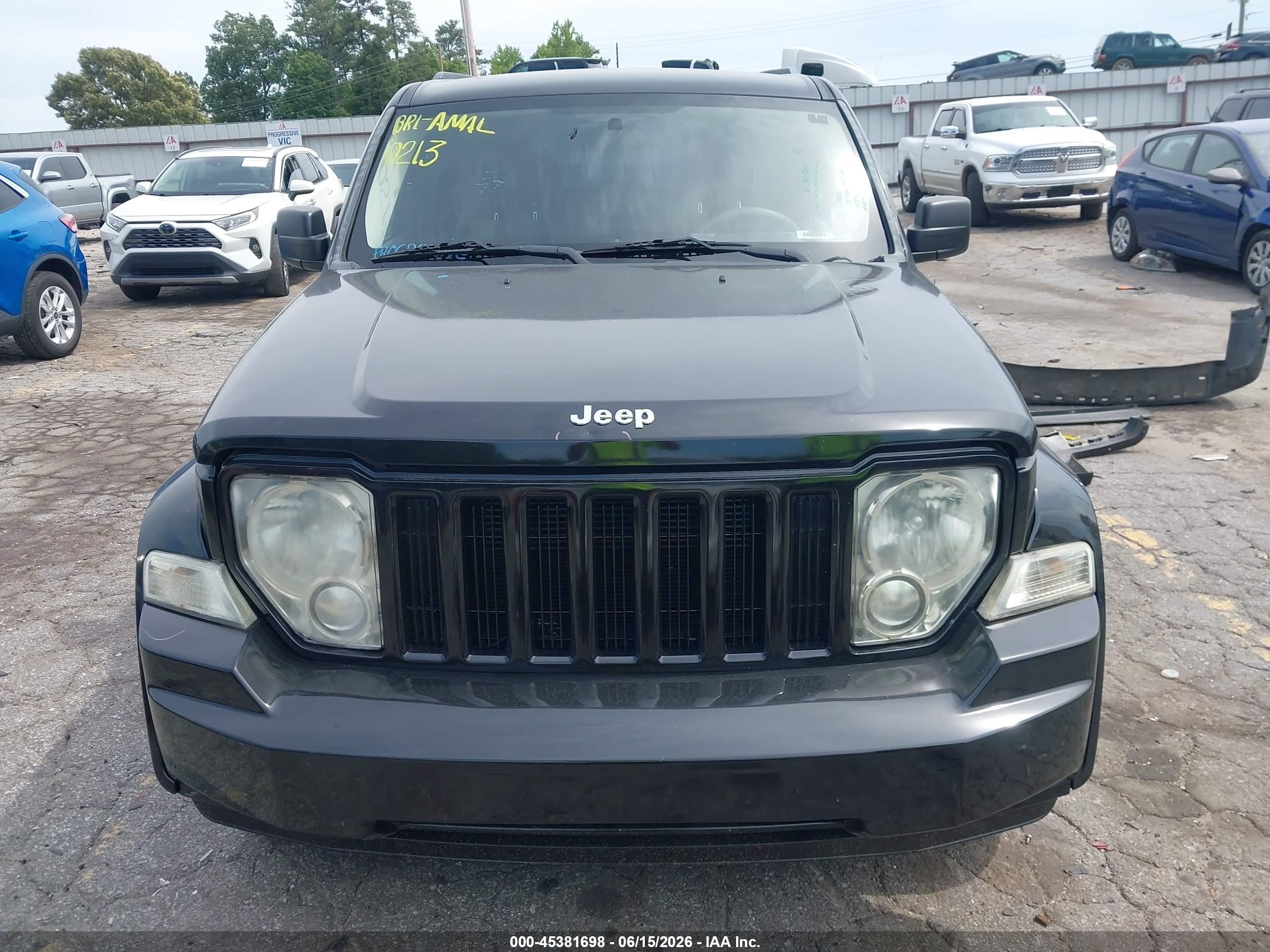 2012 Jeep Liberty Sport Black vin: 1C4PJLAKXCW157484