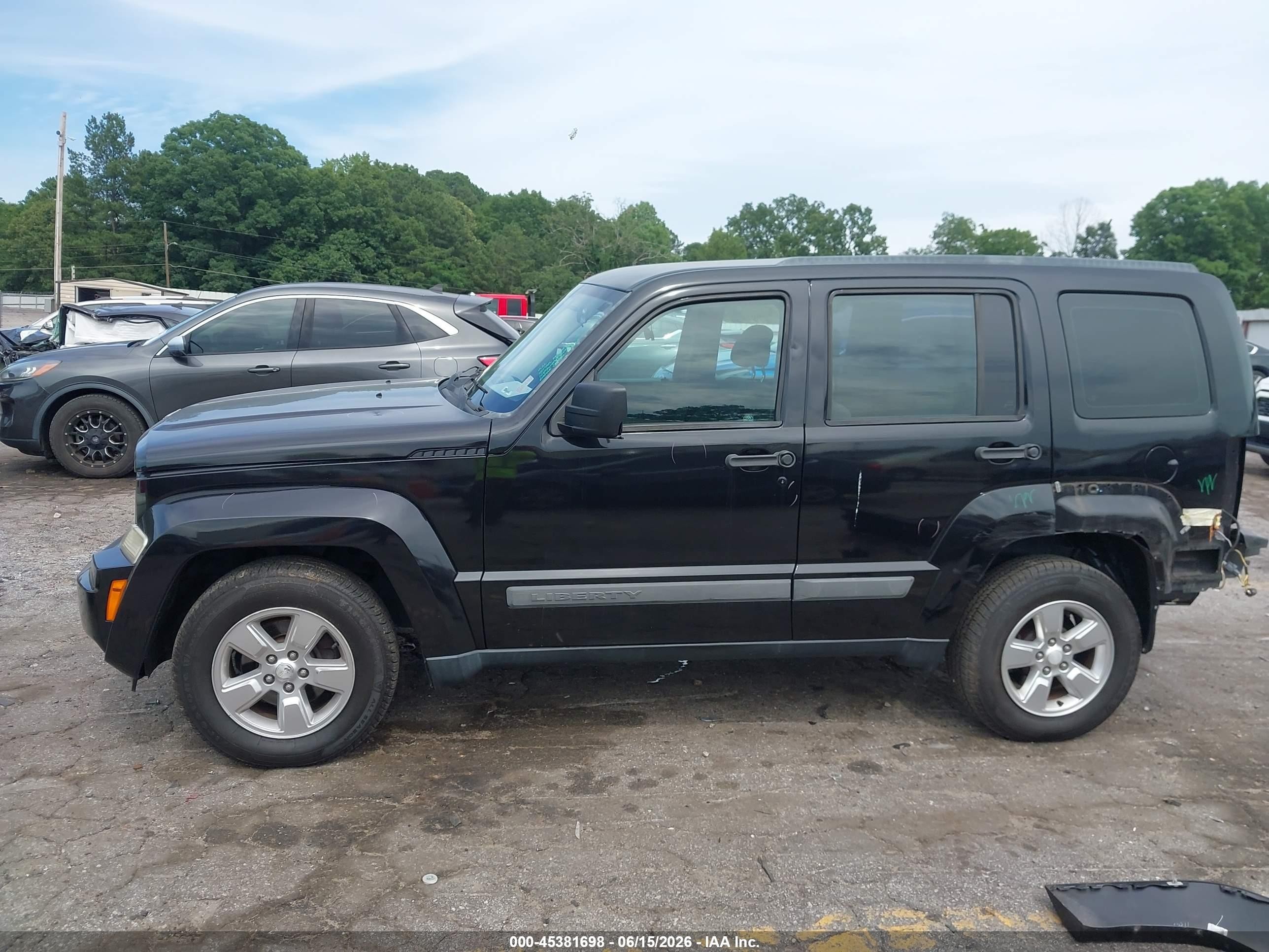 2012 Jeep Liberty Sport Black vin: 1C4PJLAKXCW157484