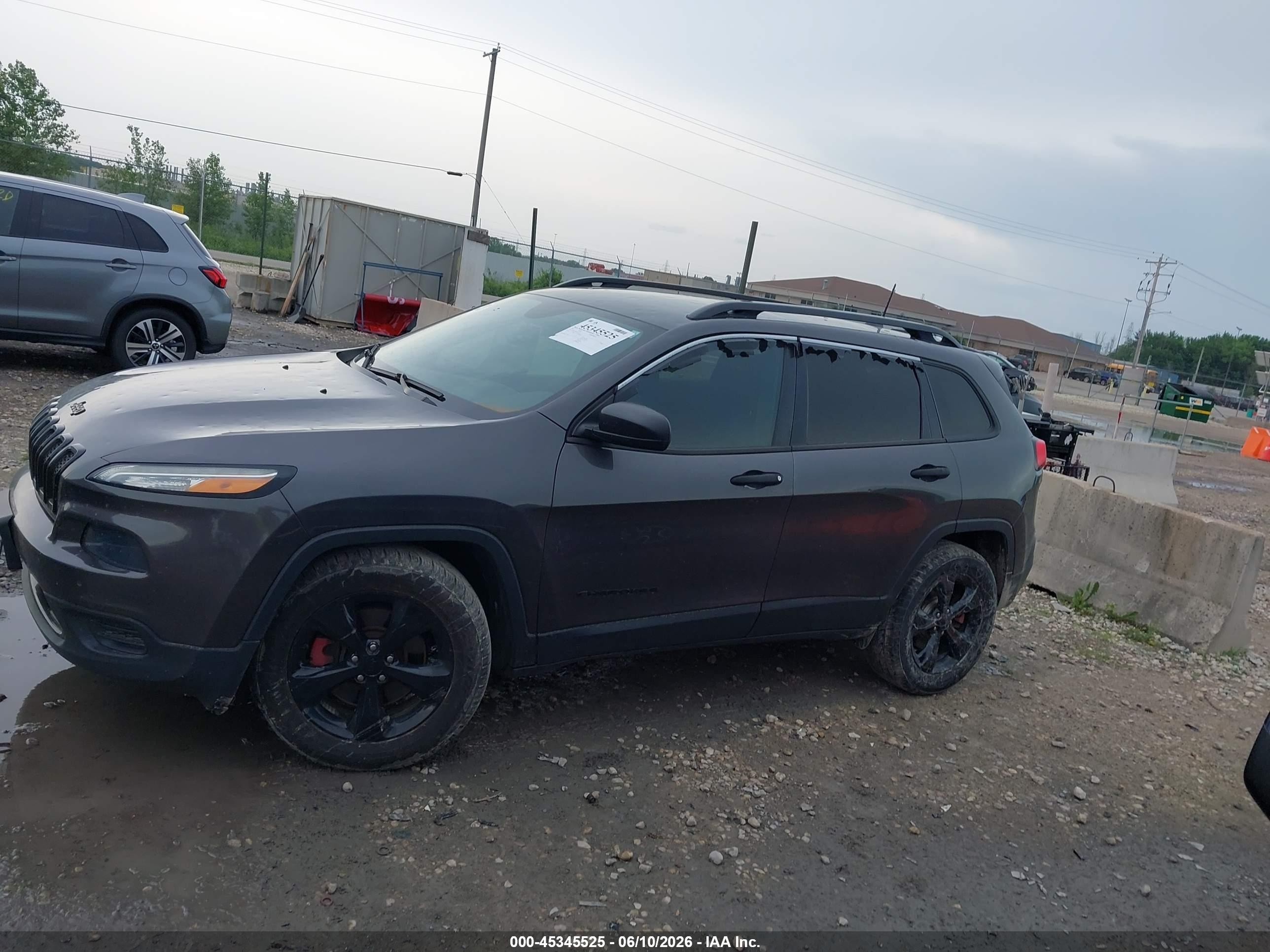 2016 Jeep Cherokee Altitude Gray vin: 1C4PJLAS0GW315336
