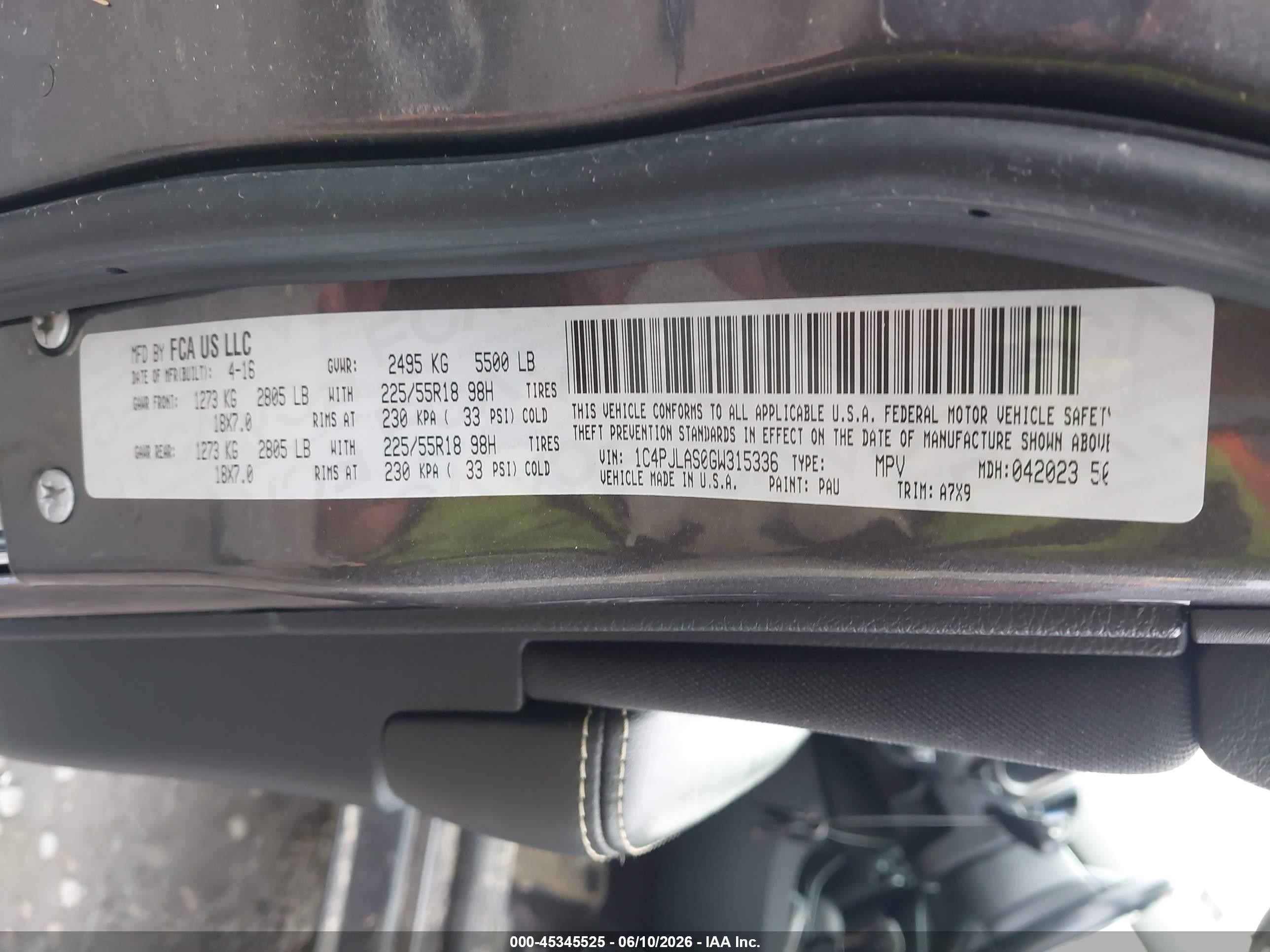 2016 Jeep Cherokee Altitude Gray vin: 1C4PJLAS0GW315336