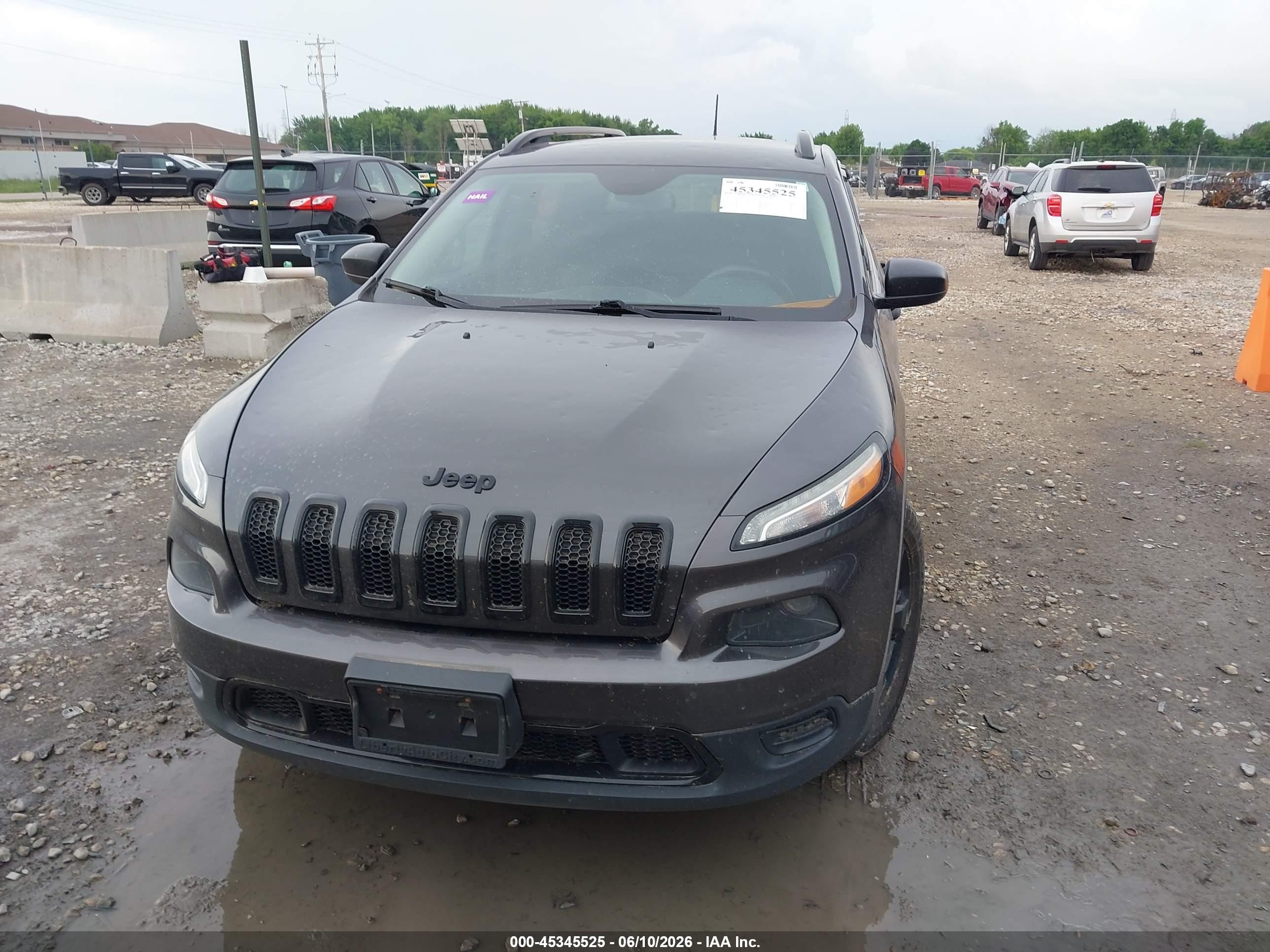 2016 Jeep Cherokee Altitude Gray vin: 1C4PJLAS0GW315336