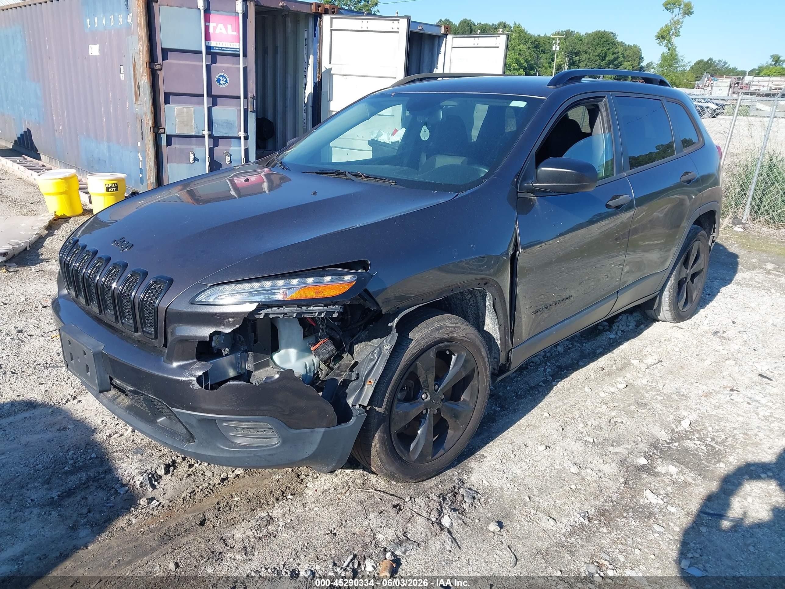 2017 Jeep Cherokee Altitude Fwd Серый vin: 1C4PJLAS8HW548110