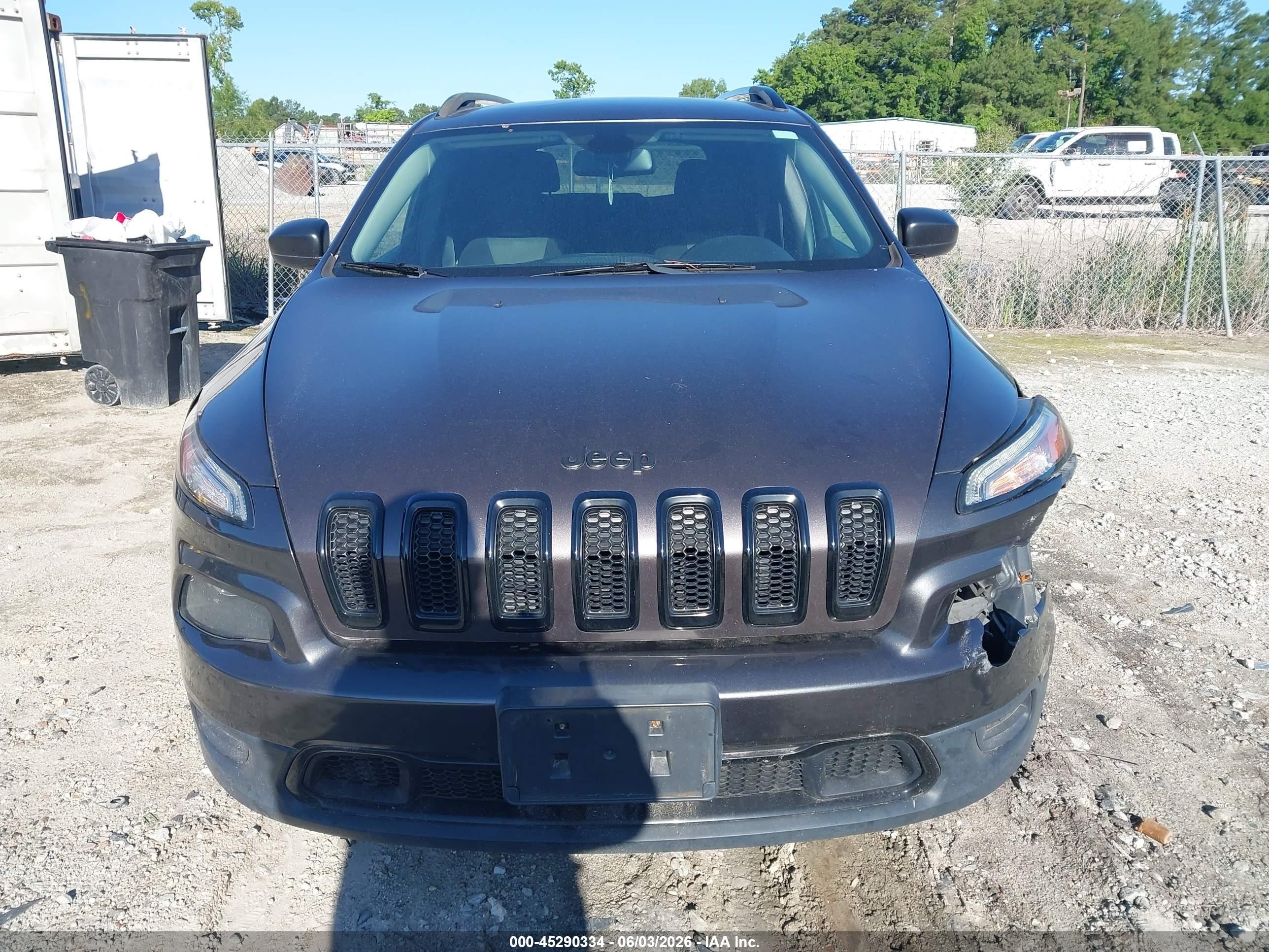 2017 Jeep Cherokee Altitude Fwd Серый vin: 1C4PJLAS8HW548110