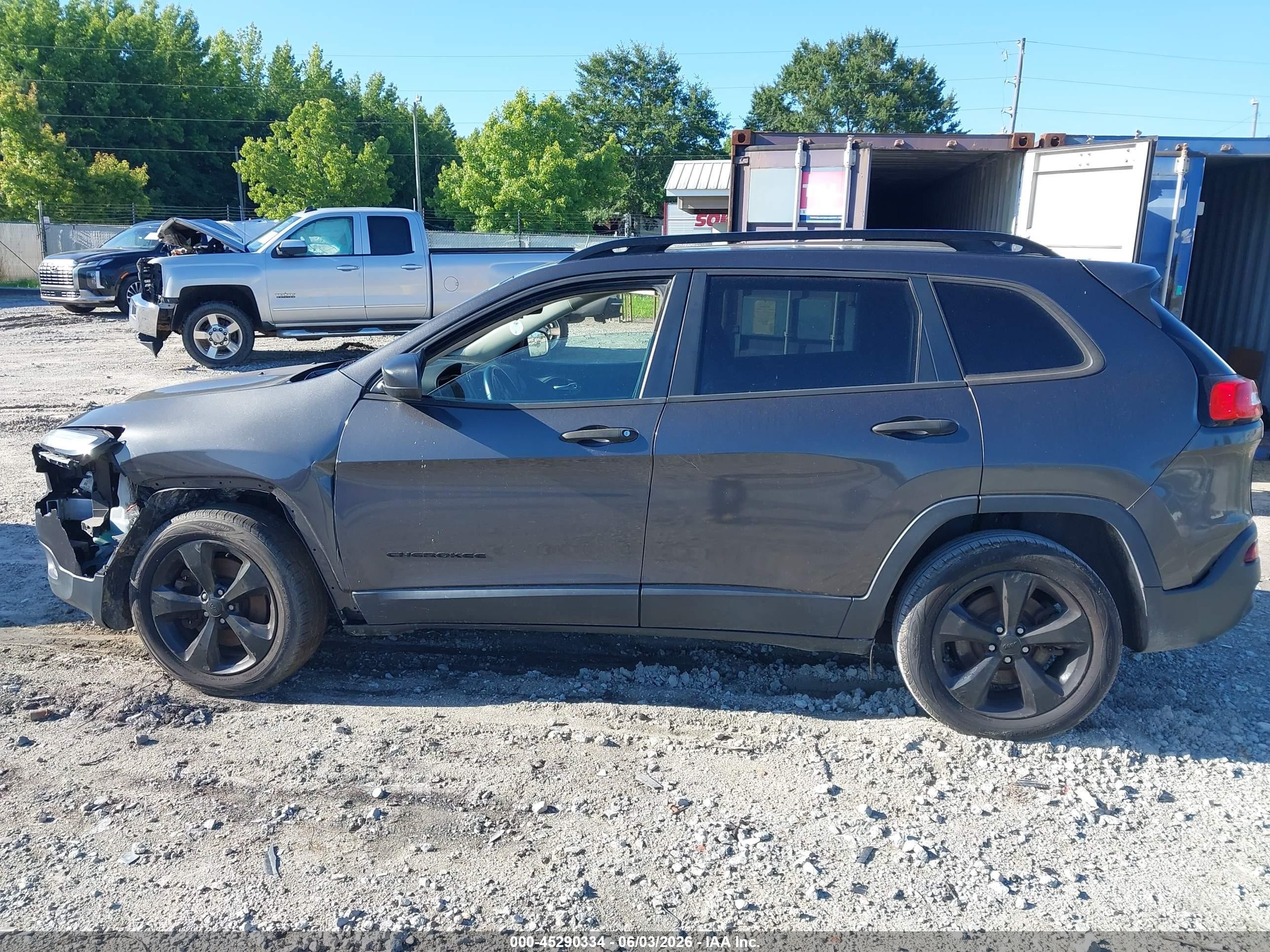 2017 Jeep Cherokee Altitude Fwd Серый vin: 1C4PJLAS8HW548110