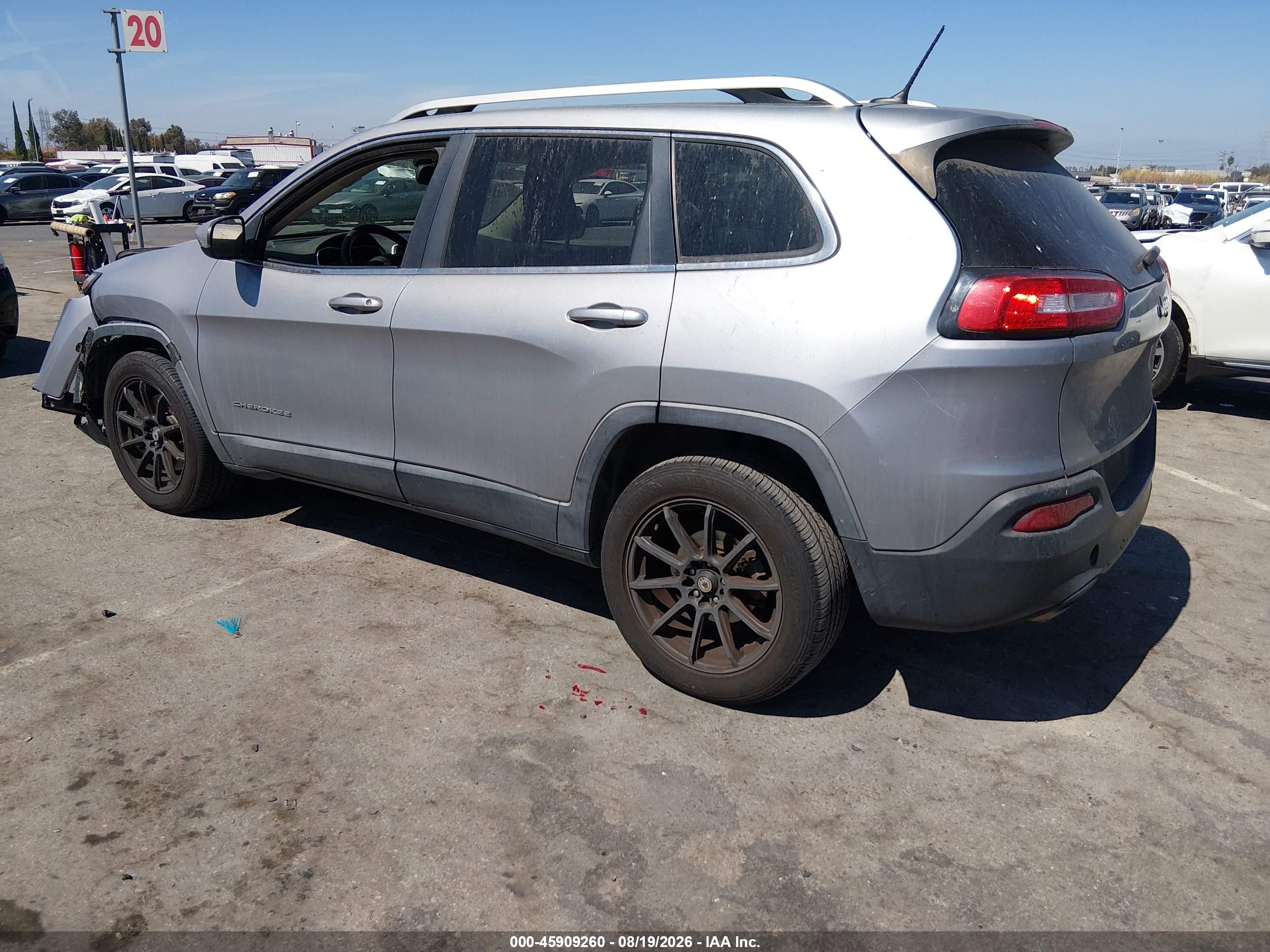 2014 Jeep Cherokee Latitude Серебряный vin: 1C4PJLCB0EW158403