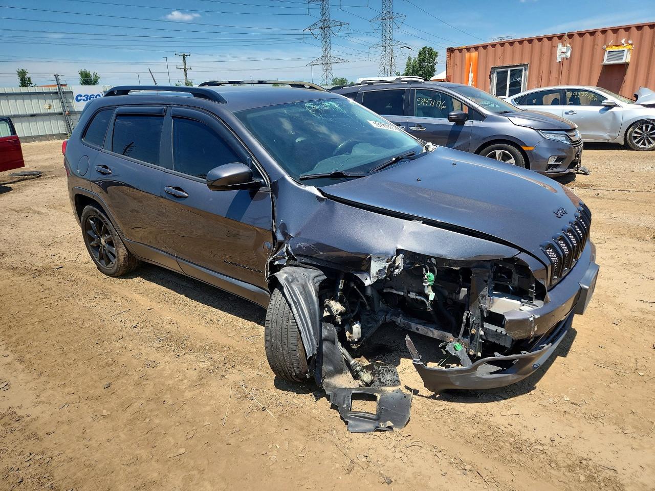 2014 Jeep Cherokee Latitude Gray vin: 1C4PJLCB0EW292733