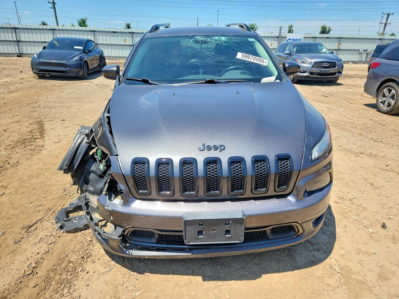 2014 Jeep Cherokee Latitude Gray vin: 1C4PJLCB0EW292733