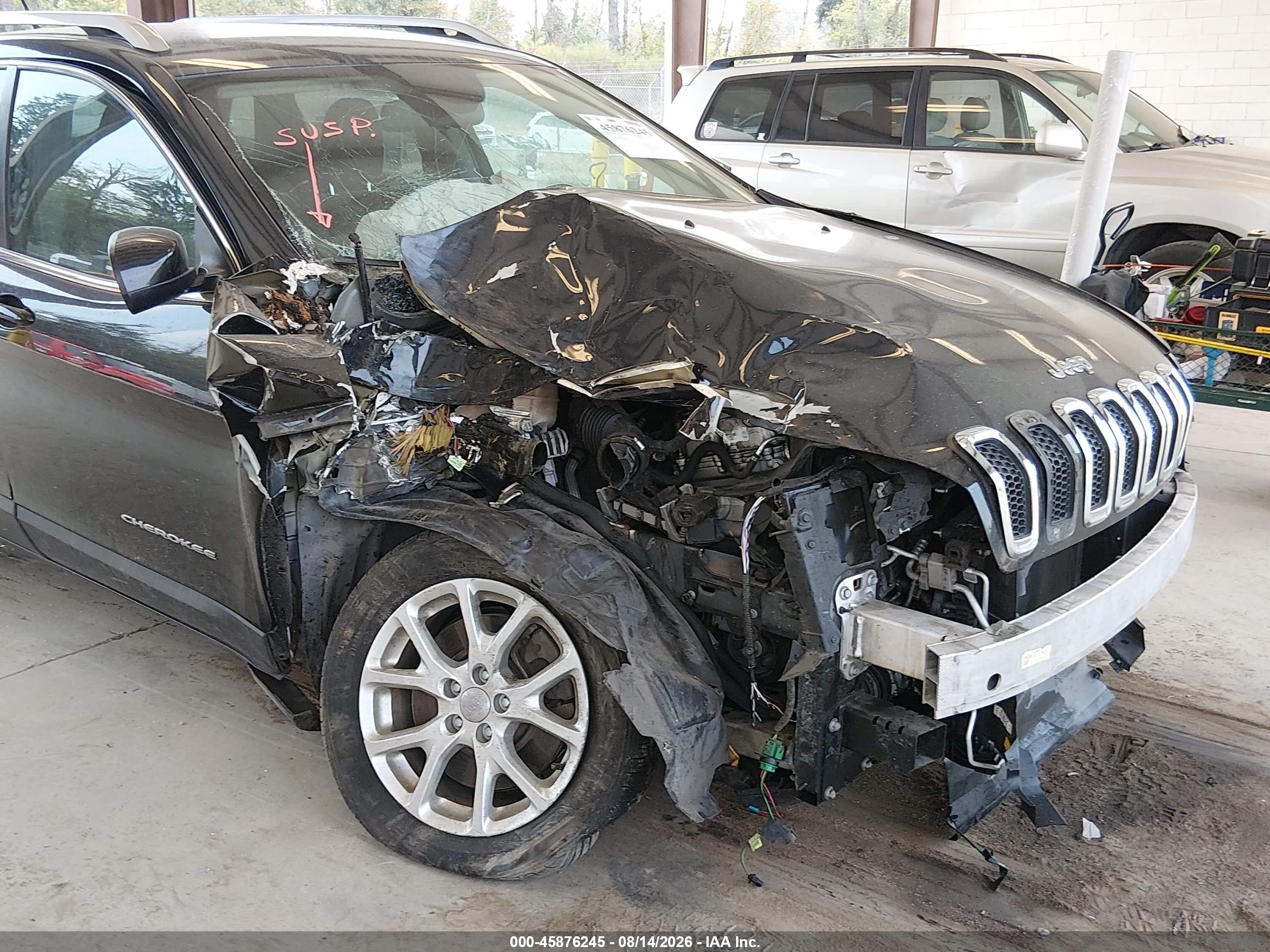 2015 Jeep Cherokee Latitude Black vin: 1C4PJLCB0FW771042