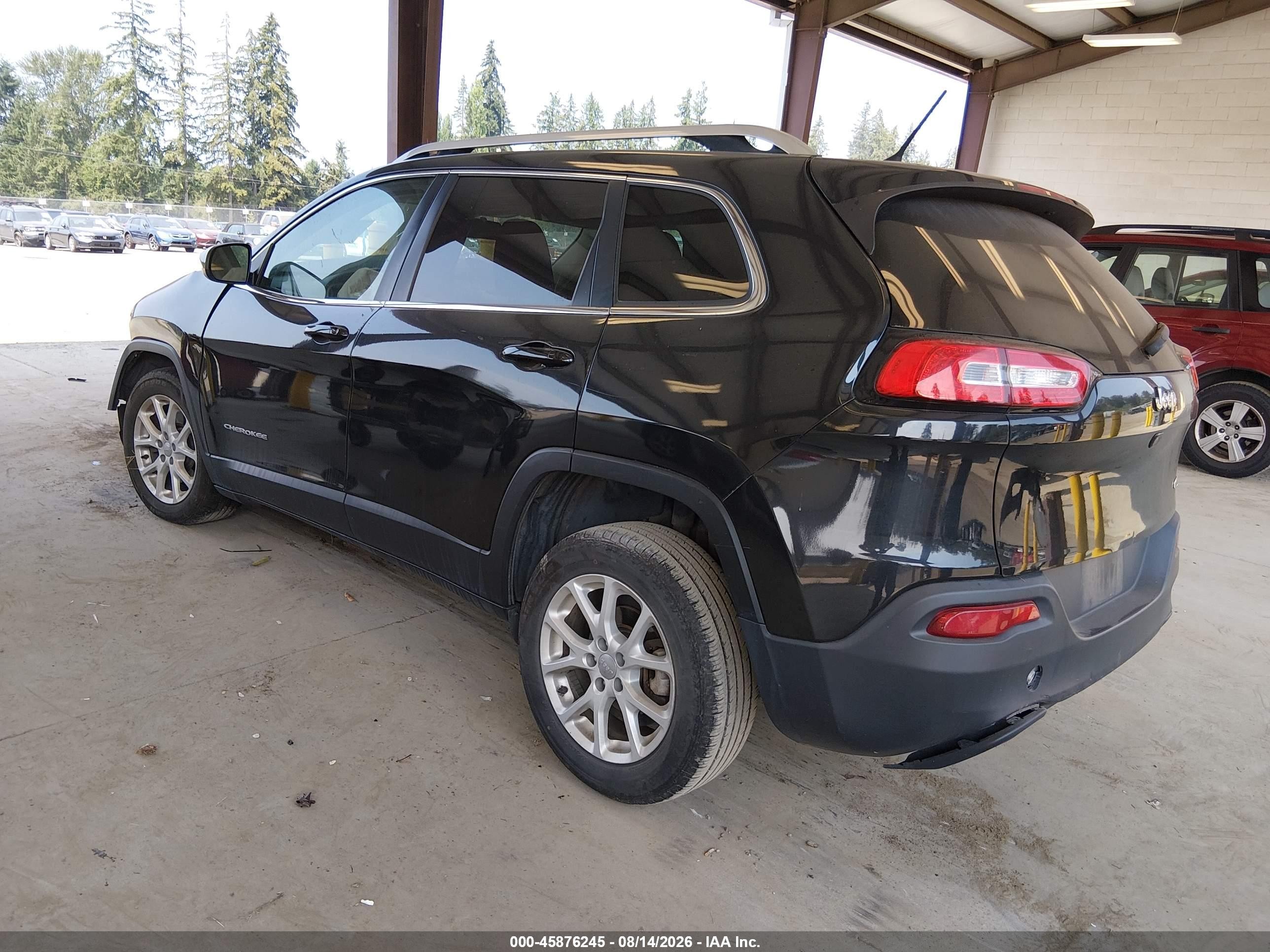 2015 Jeep Cherokee Latitude Black vin: 1C4PJLCB0FW771042