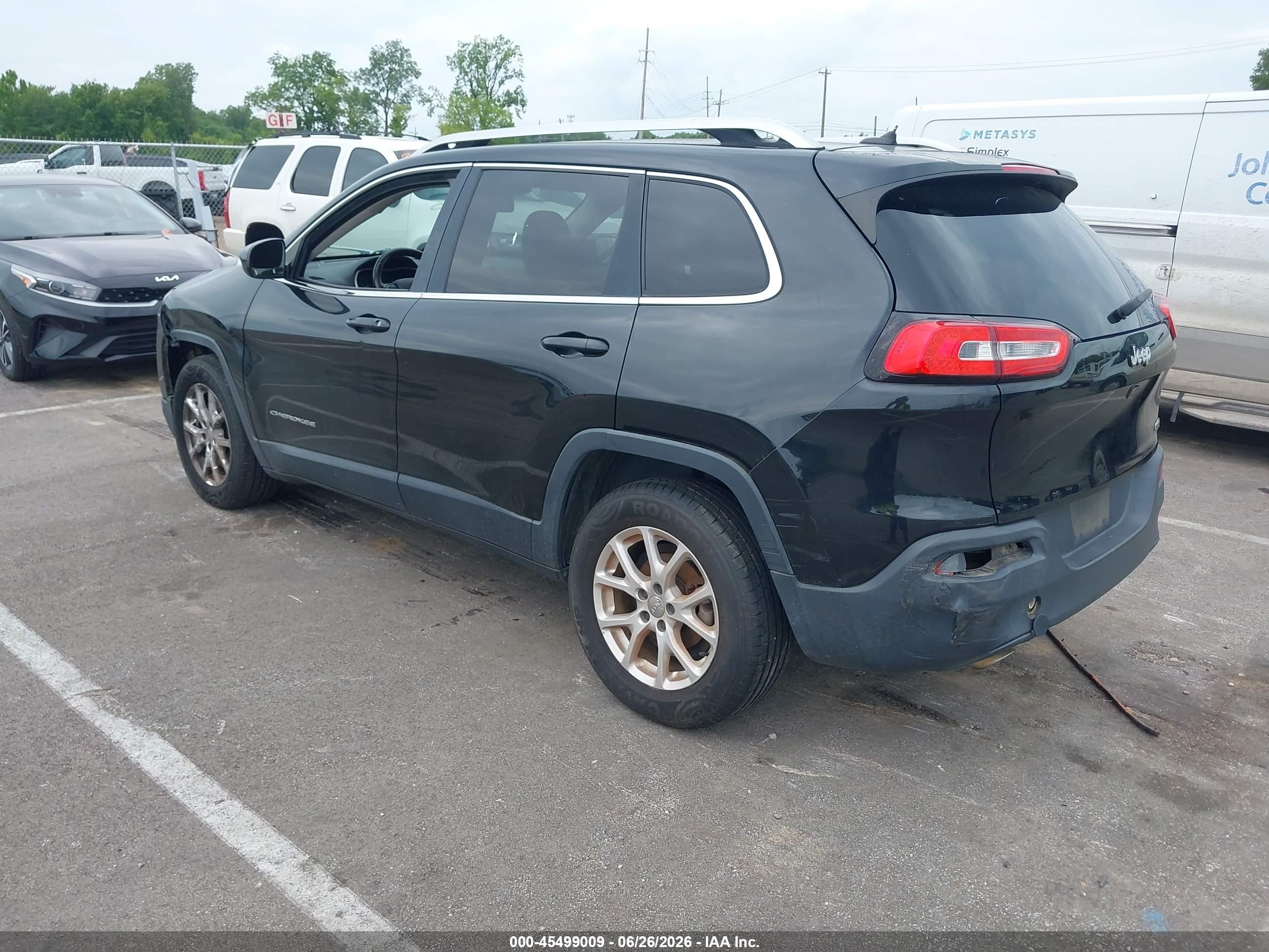 2014 Jeep Cherokee Latitude Black vin: 1C4PJLCB1EW319261