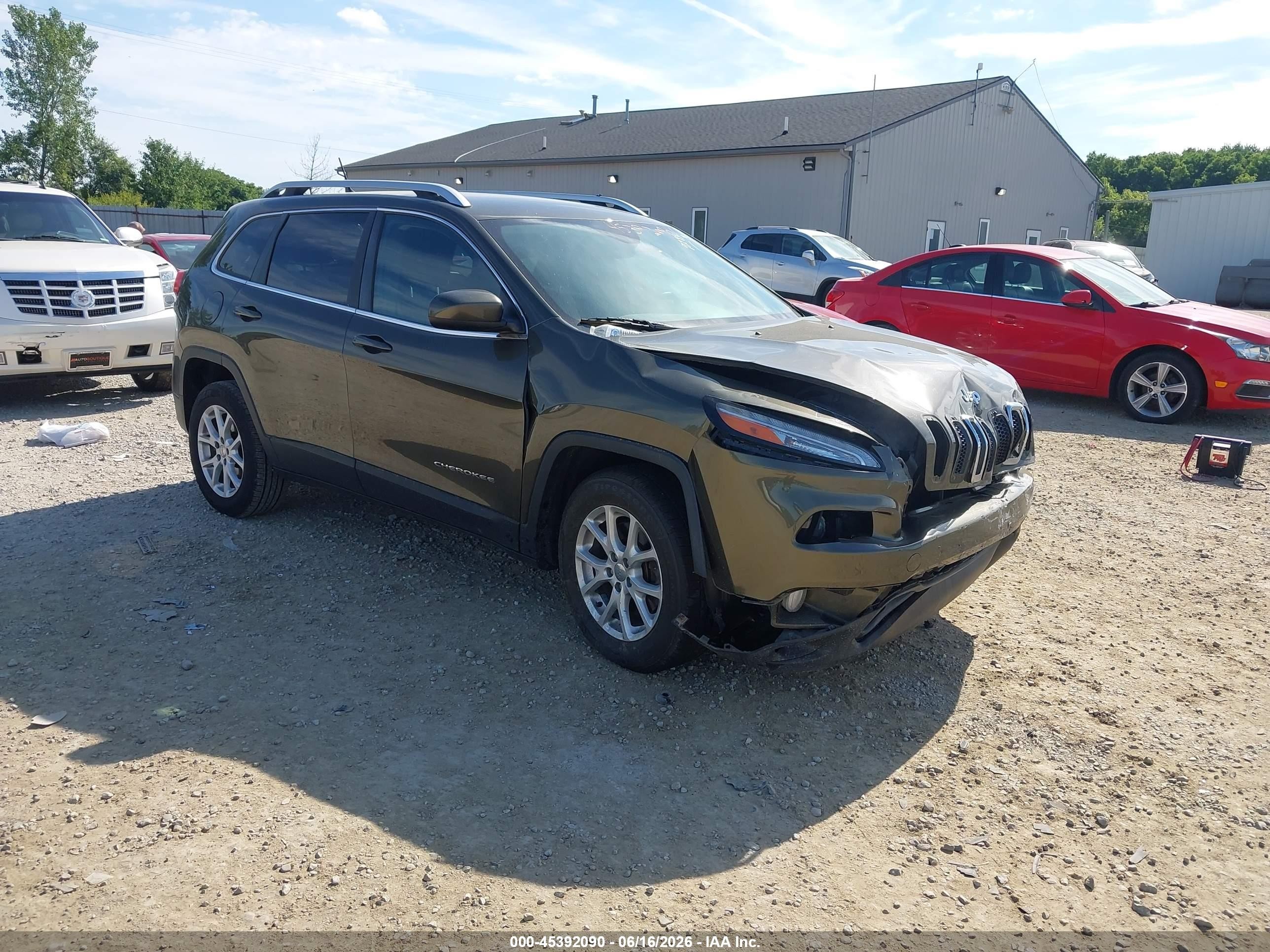 2015 Jeep Cherokee North Green vin: 1C4PJLCB1FW607296