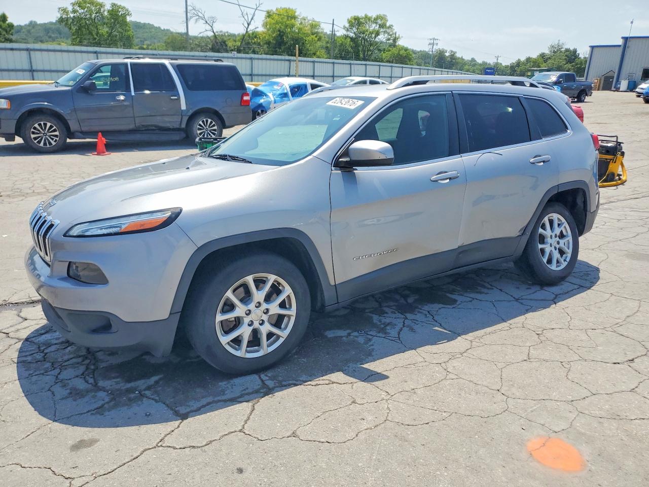 2015 Jeep Cherokee Latitude Gray vin: 1C4PJLCB1FW627418