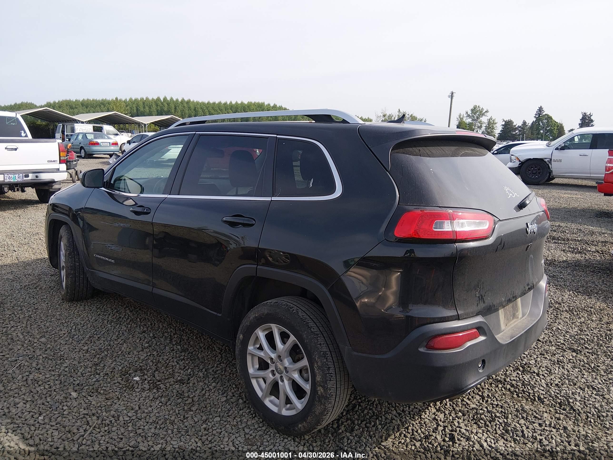 2015 Jeep Cherokee Latitude Black vin: 1C4PJLCB1FW663139