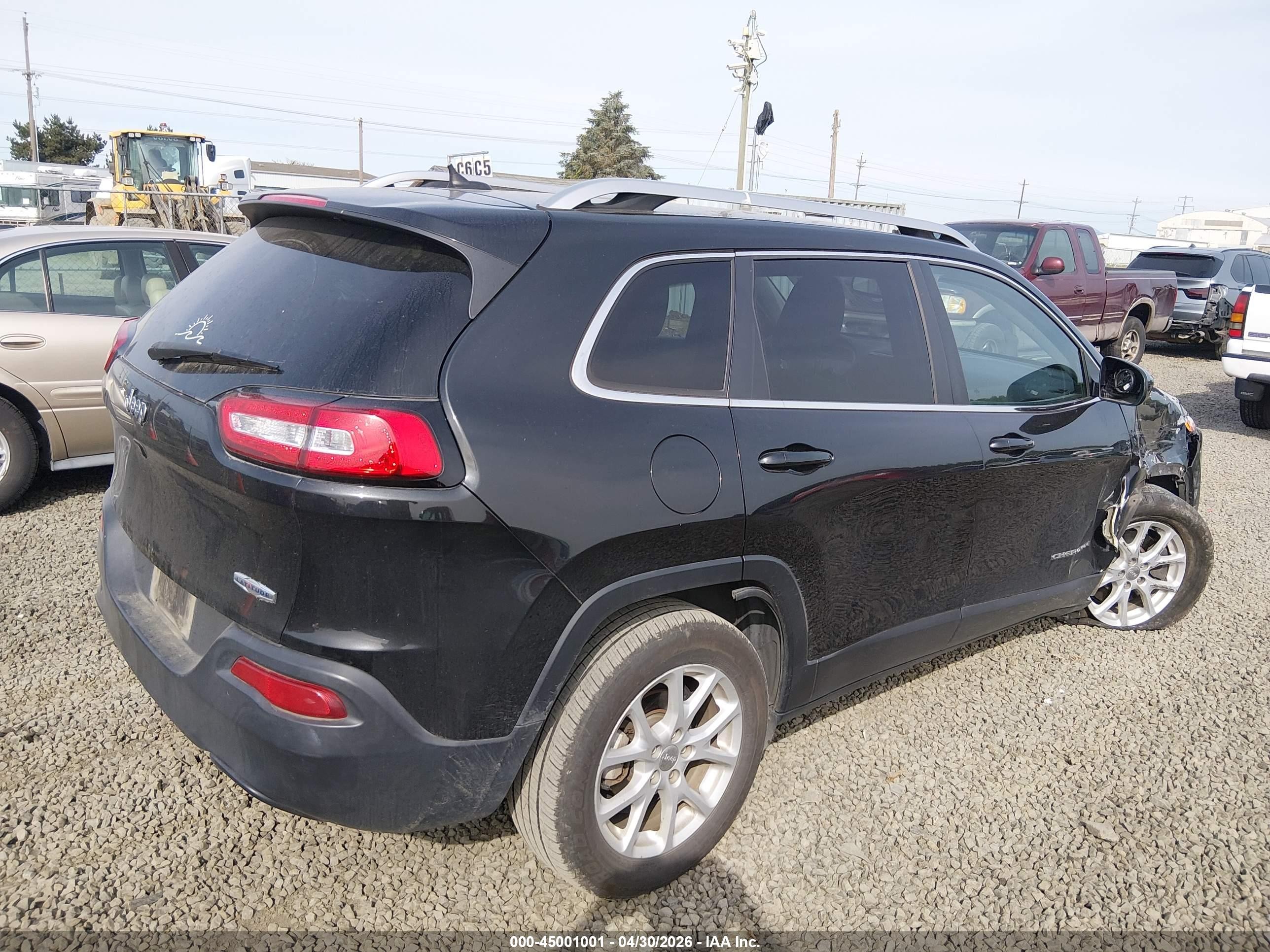 2015 Jeep Cherokee Latitude Black vin: 1C4PJLCB1FW663139