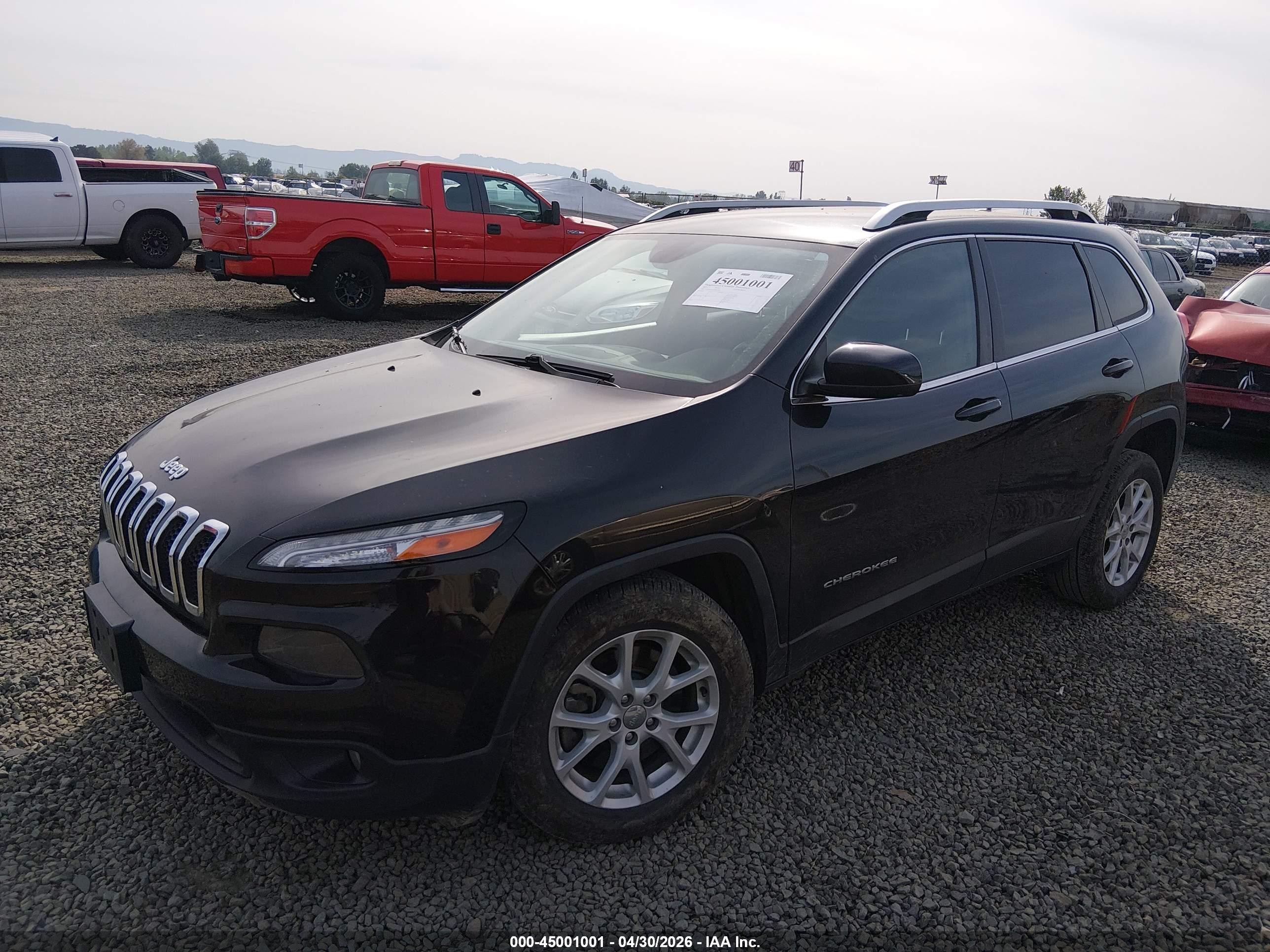 2015 Jeep Cherokee Latitude Black vin: 1C4PJLCB1FW663139